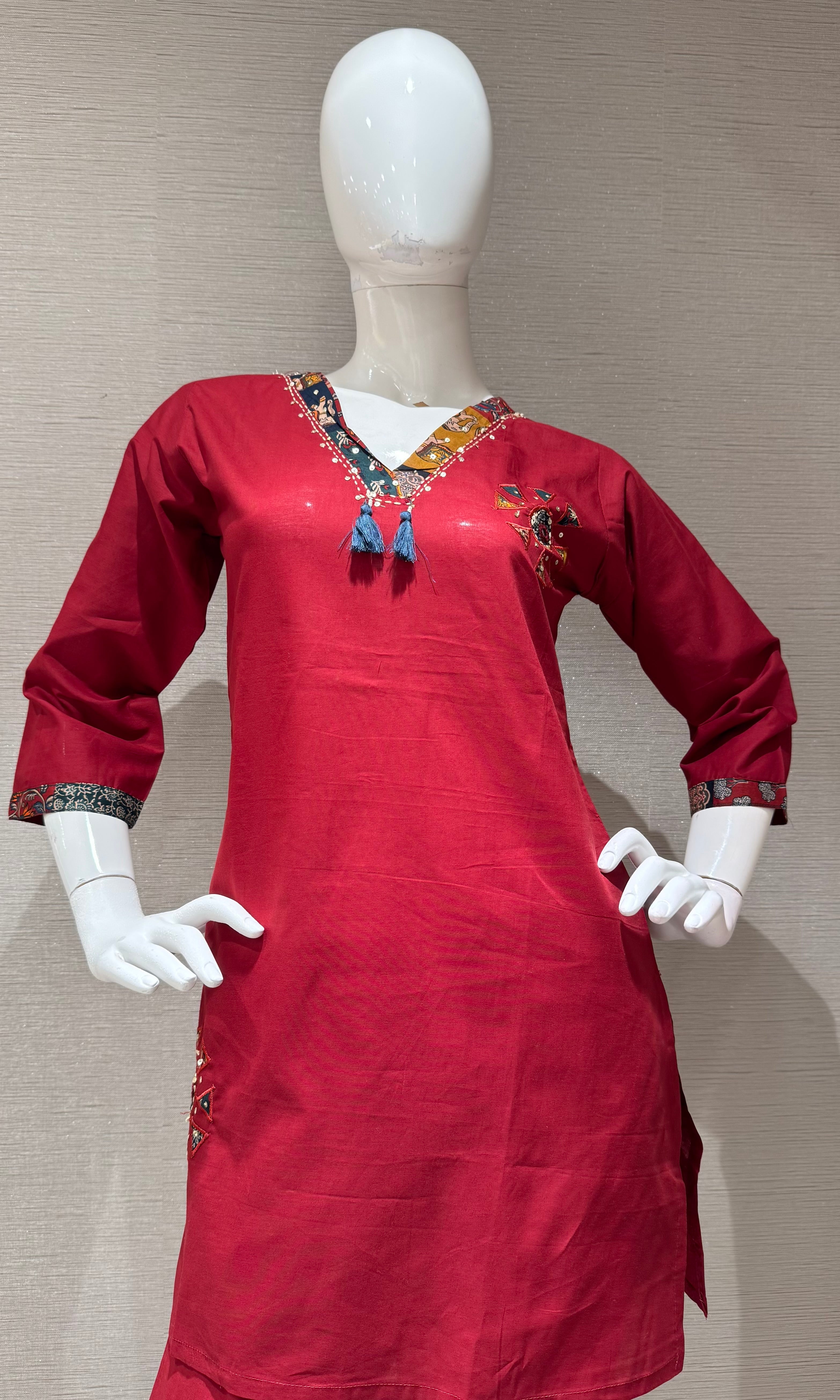 Maroon Floral cord set