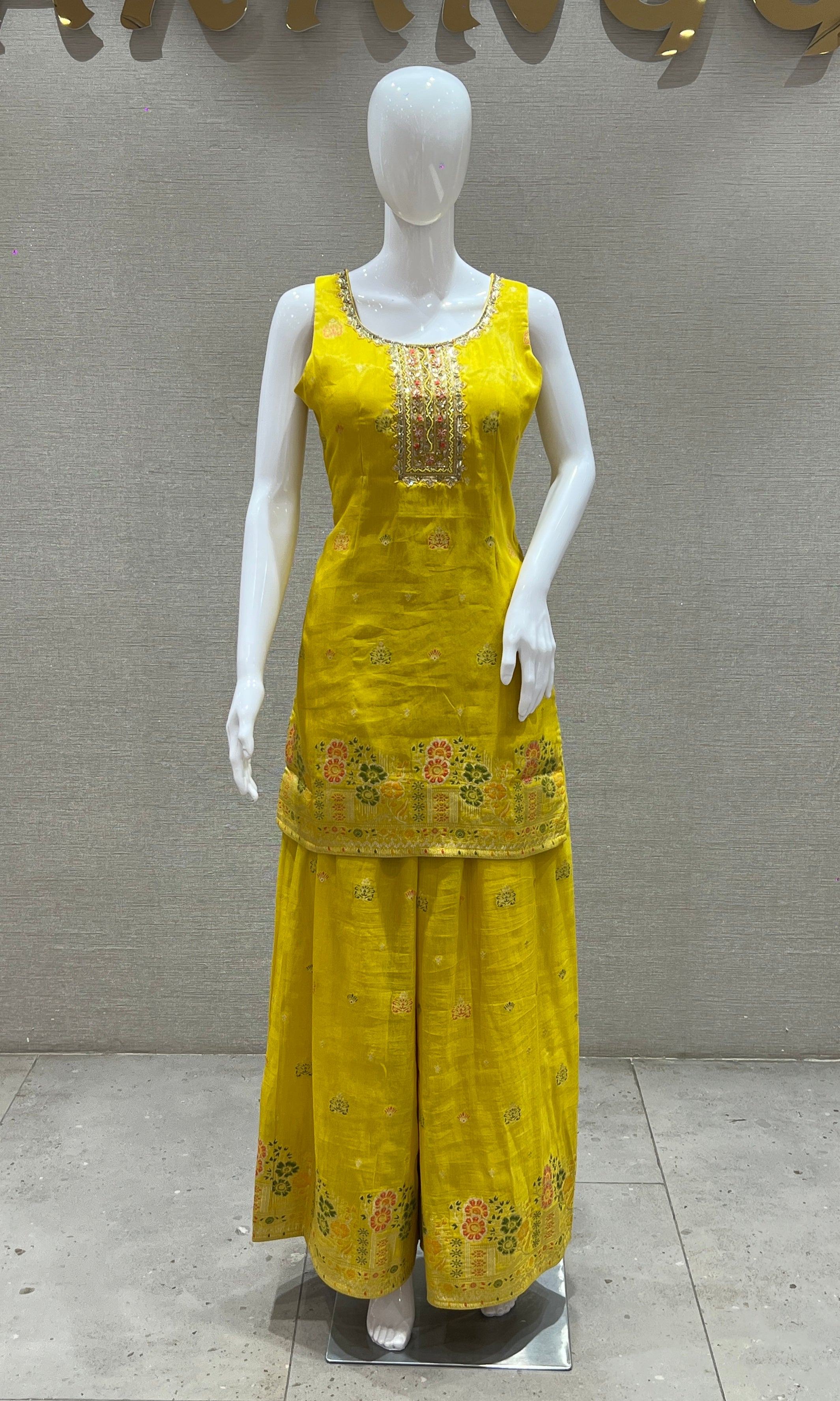 Yellow Pallazo set