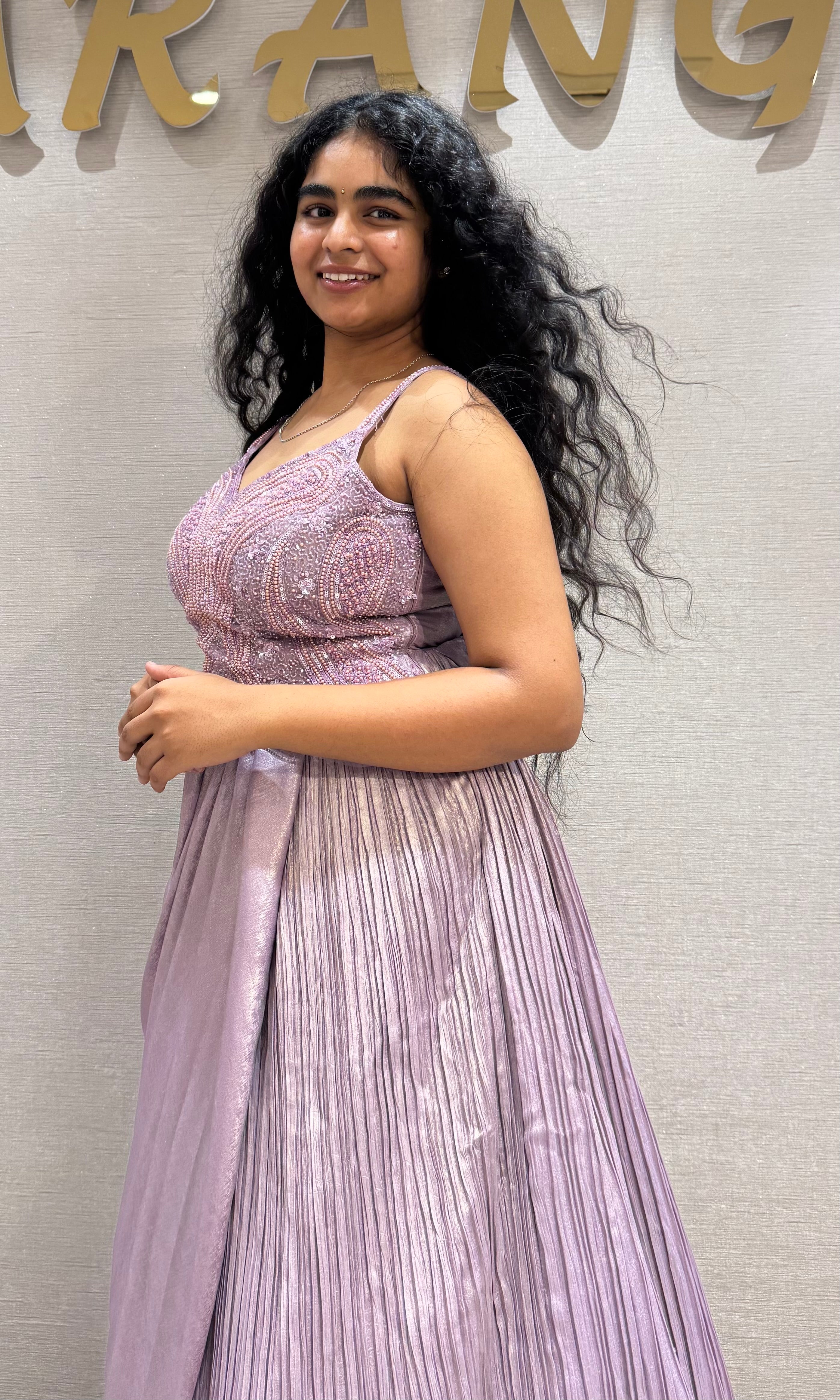 Lavender shimmering gown