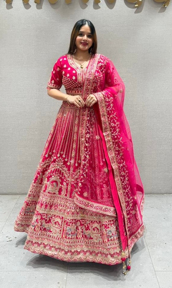 Rani pink Lehenga