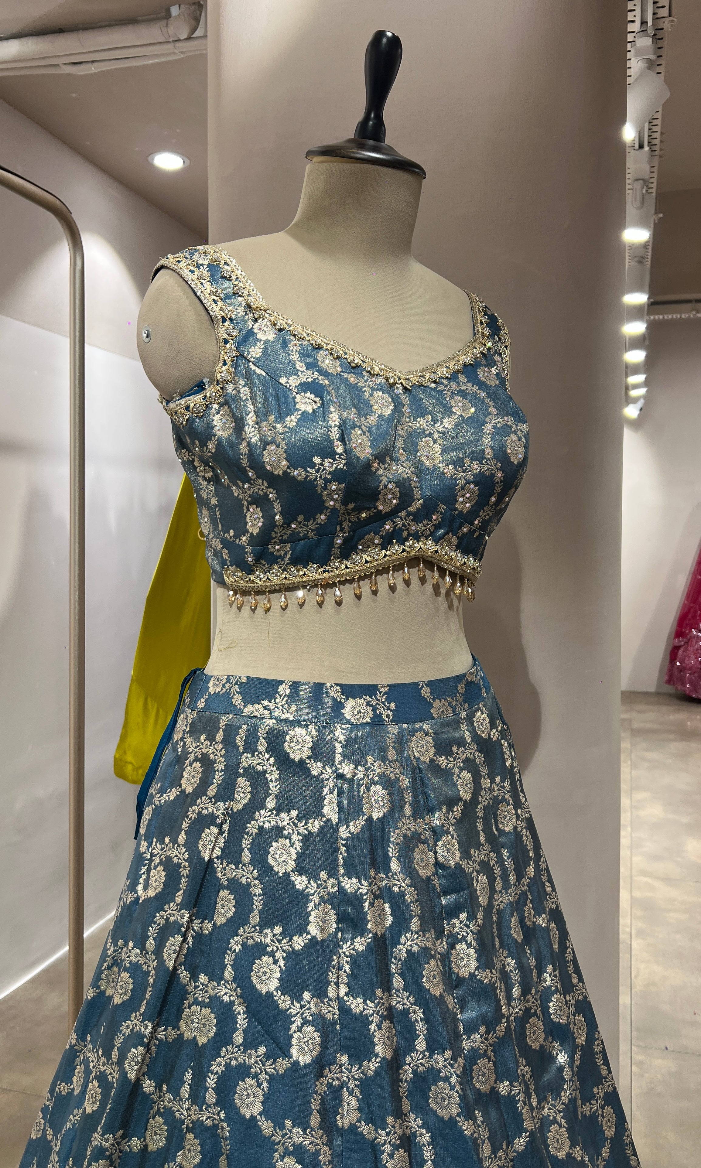BLUE EMBROIDERED LEHENGA