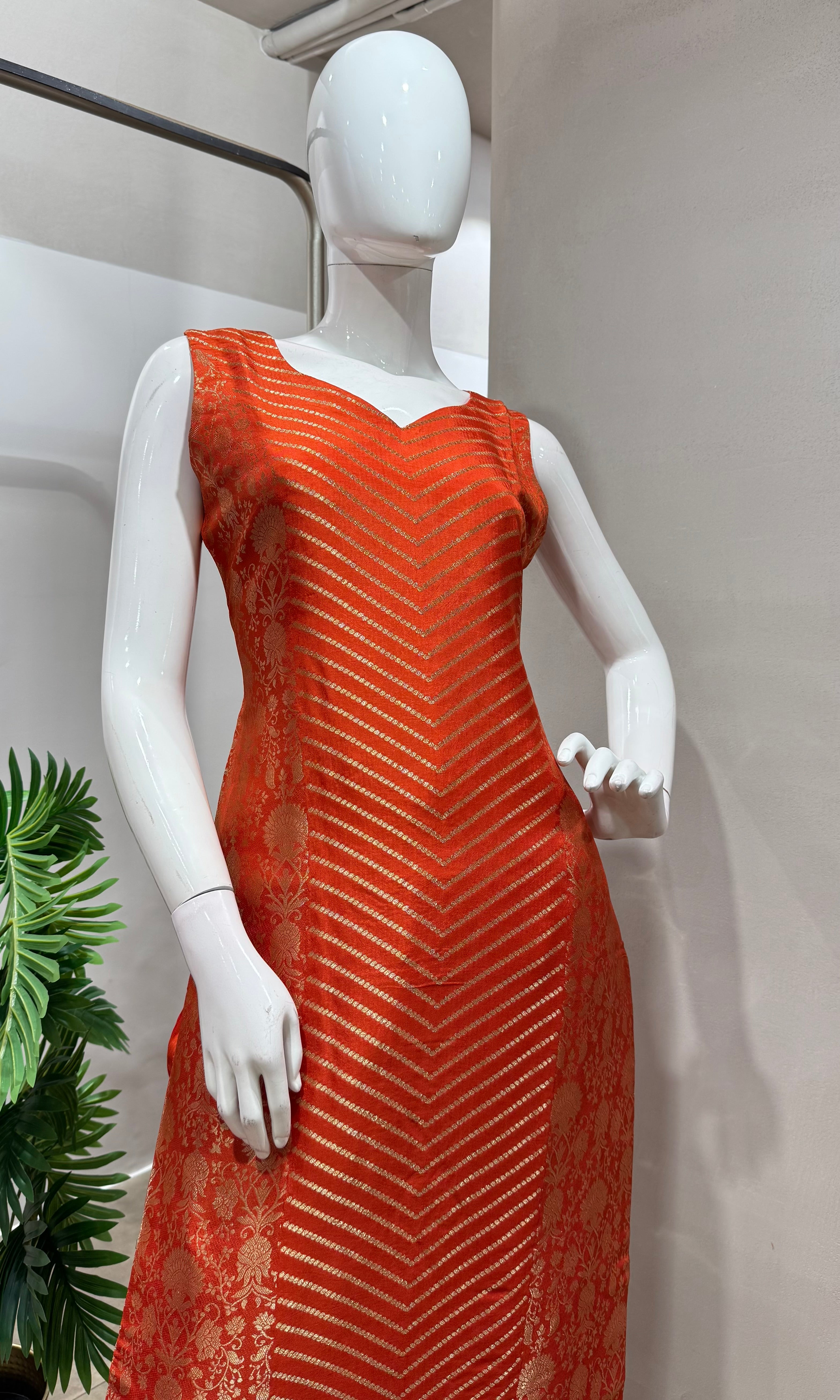 Orange EMBROIDERED KURTA SET