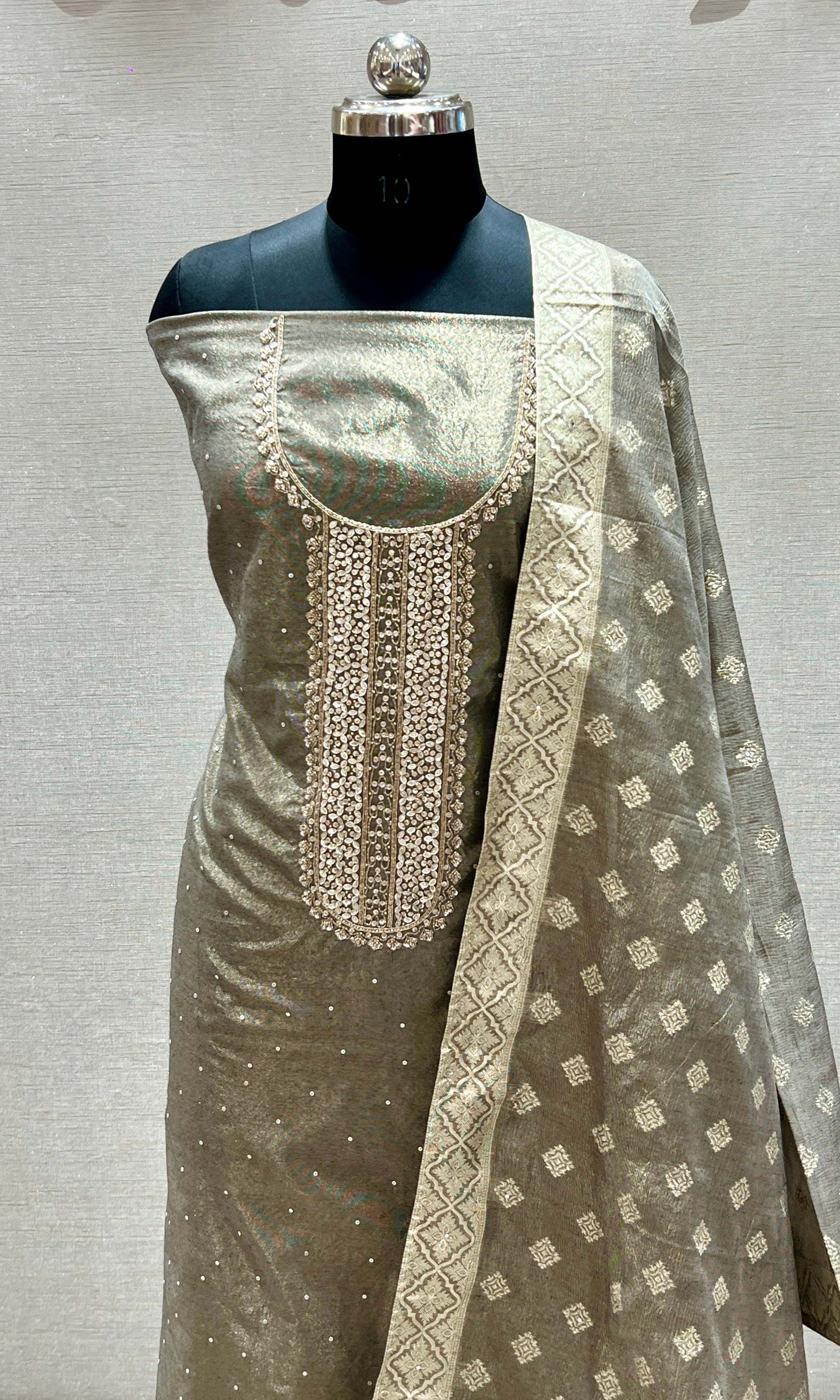 Grey dress material