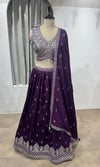 ROYAL WINE INTRICATE EMBROIDERED LEHENGA