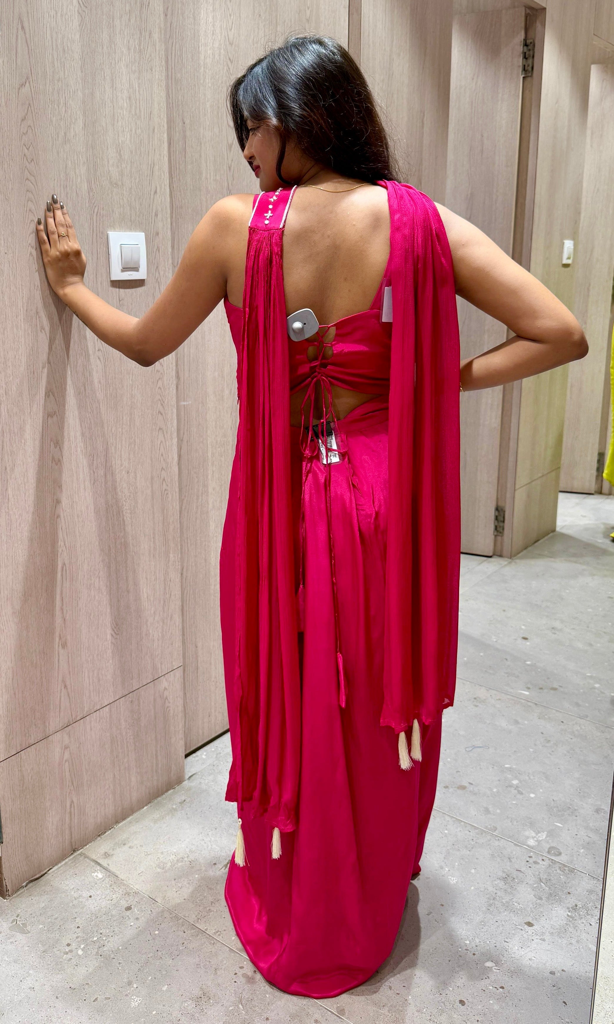 PINK 3 PIECE INDO WESTERN DRESS
