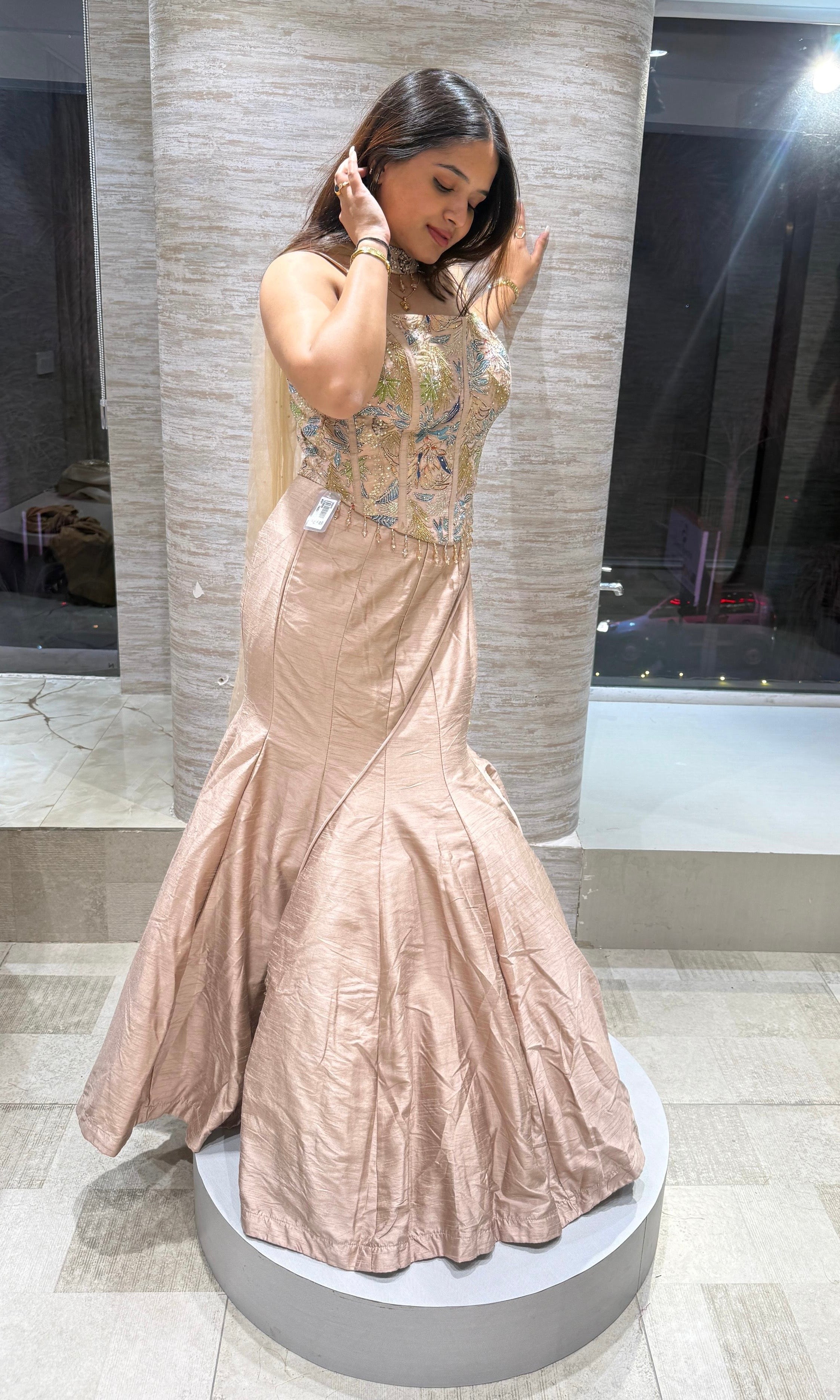 MERMAID LEHENGA WITH CORSET BLOUSE