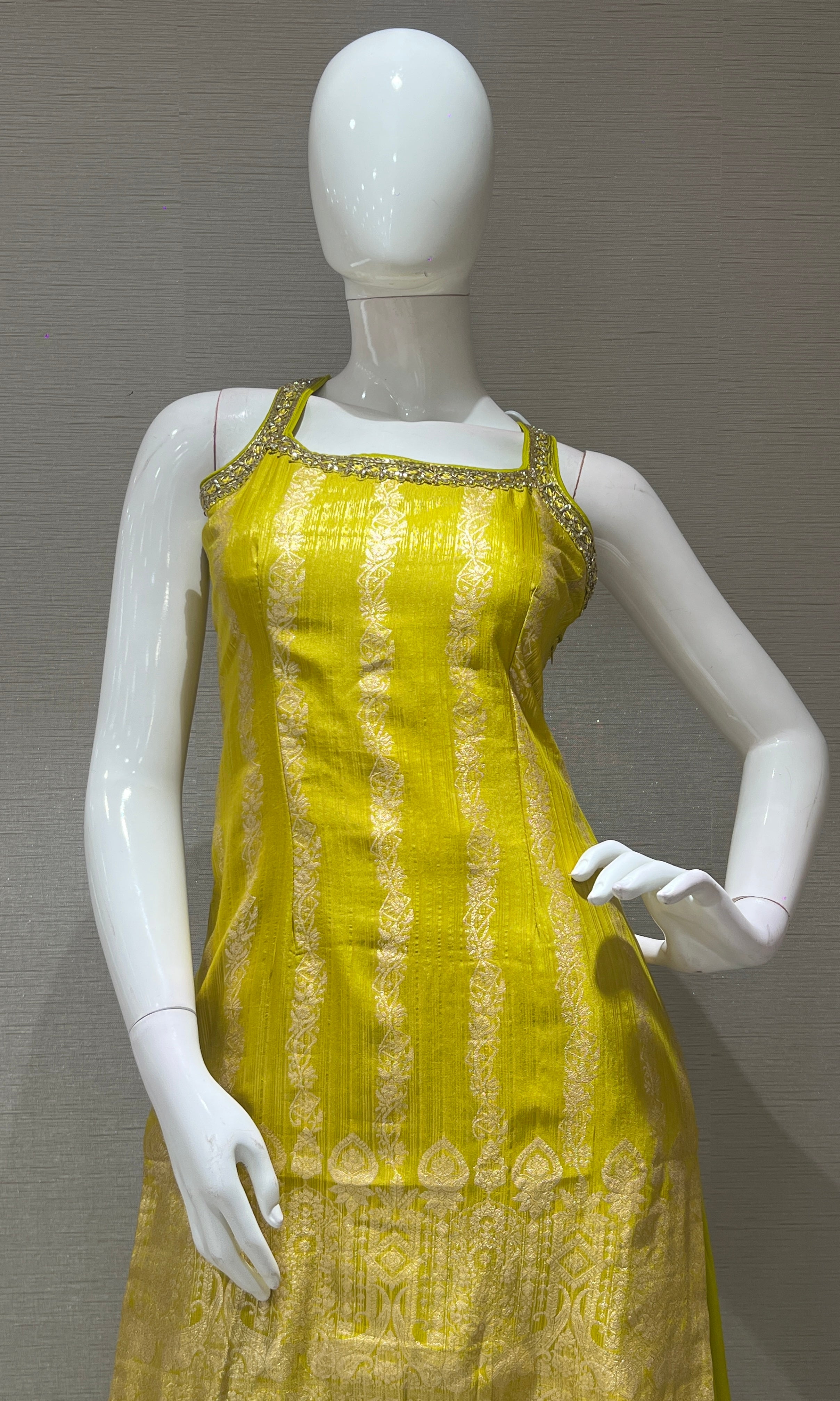 MEHENDI GREEN AND Gold Sharara Set