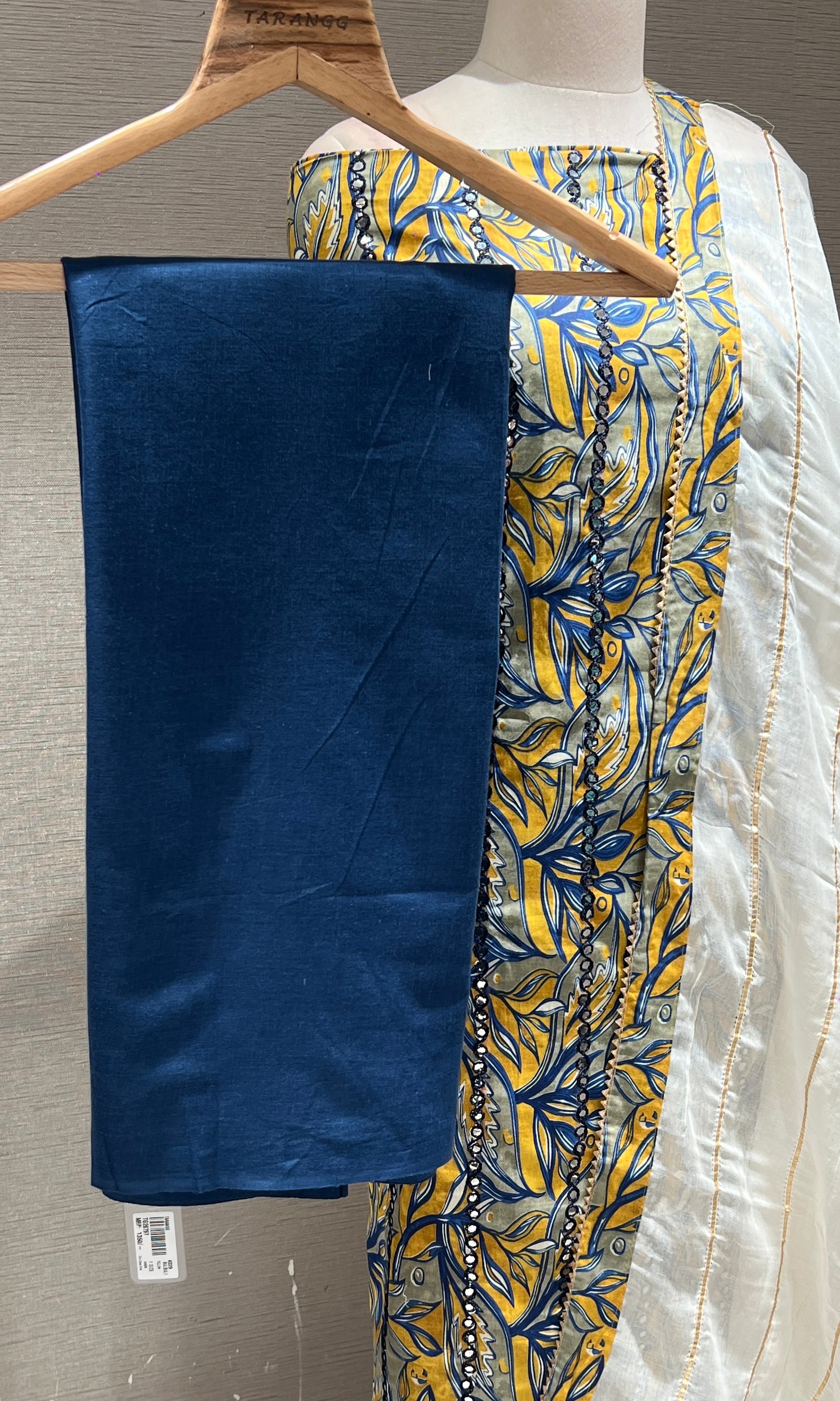 Yellow dress material