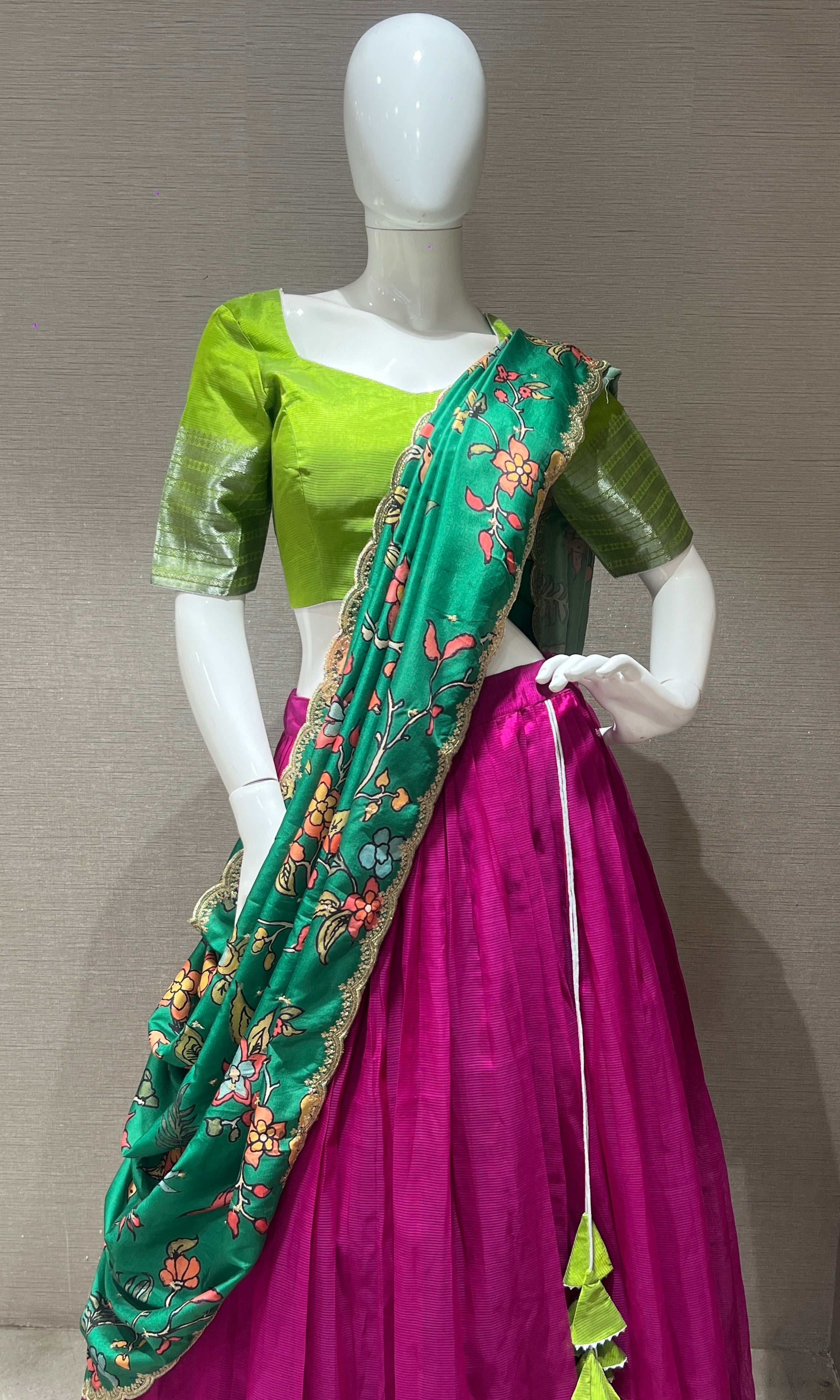 Wine Lehenga