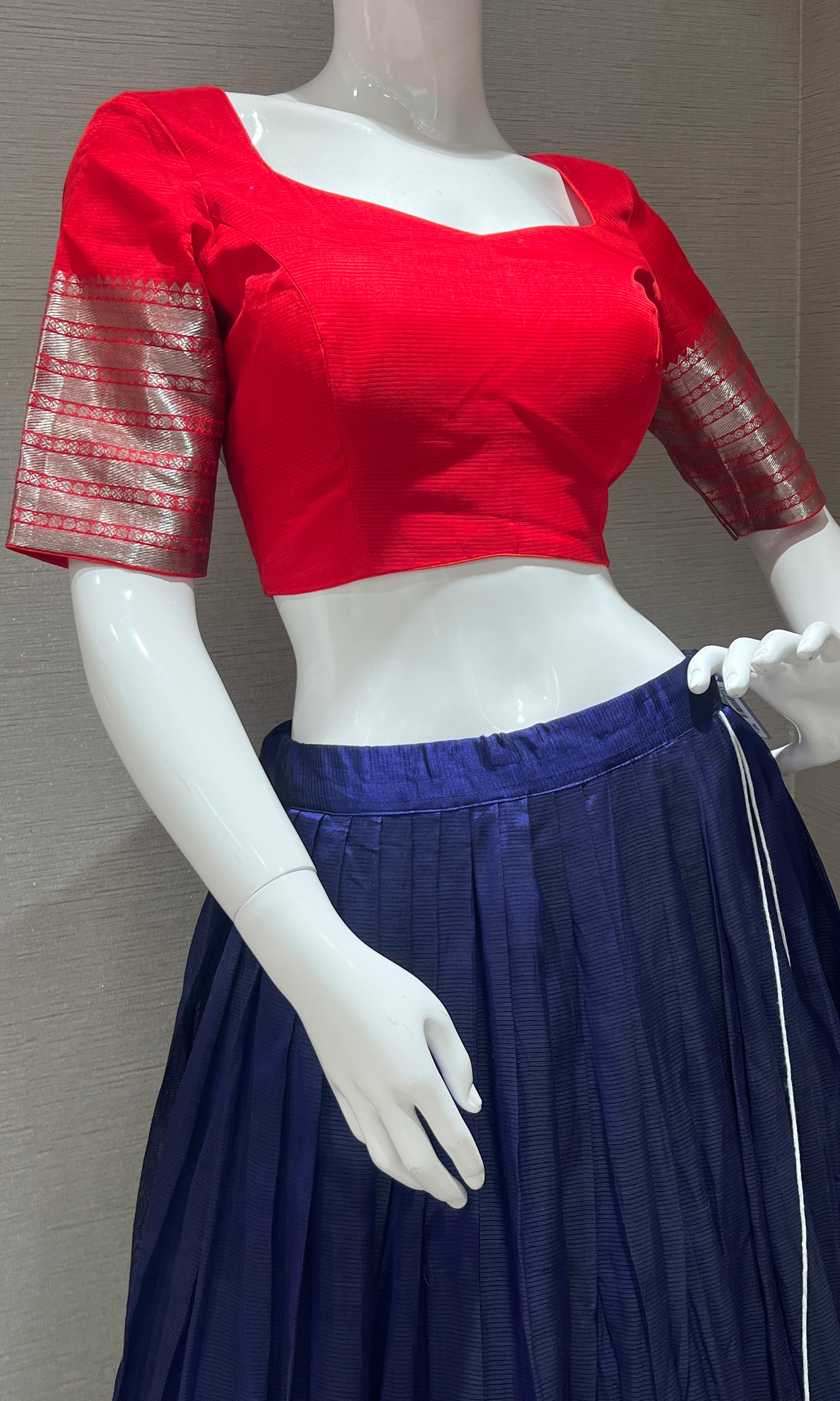Purple Mangalgiri Lehenga