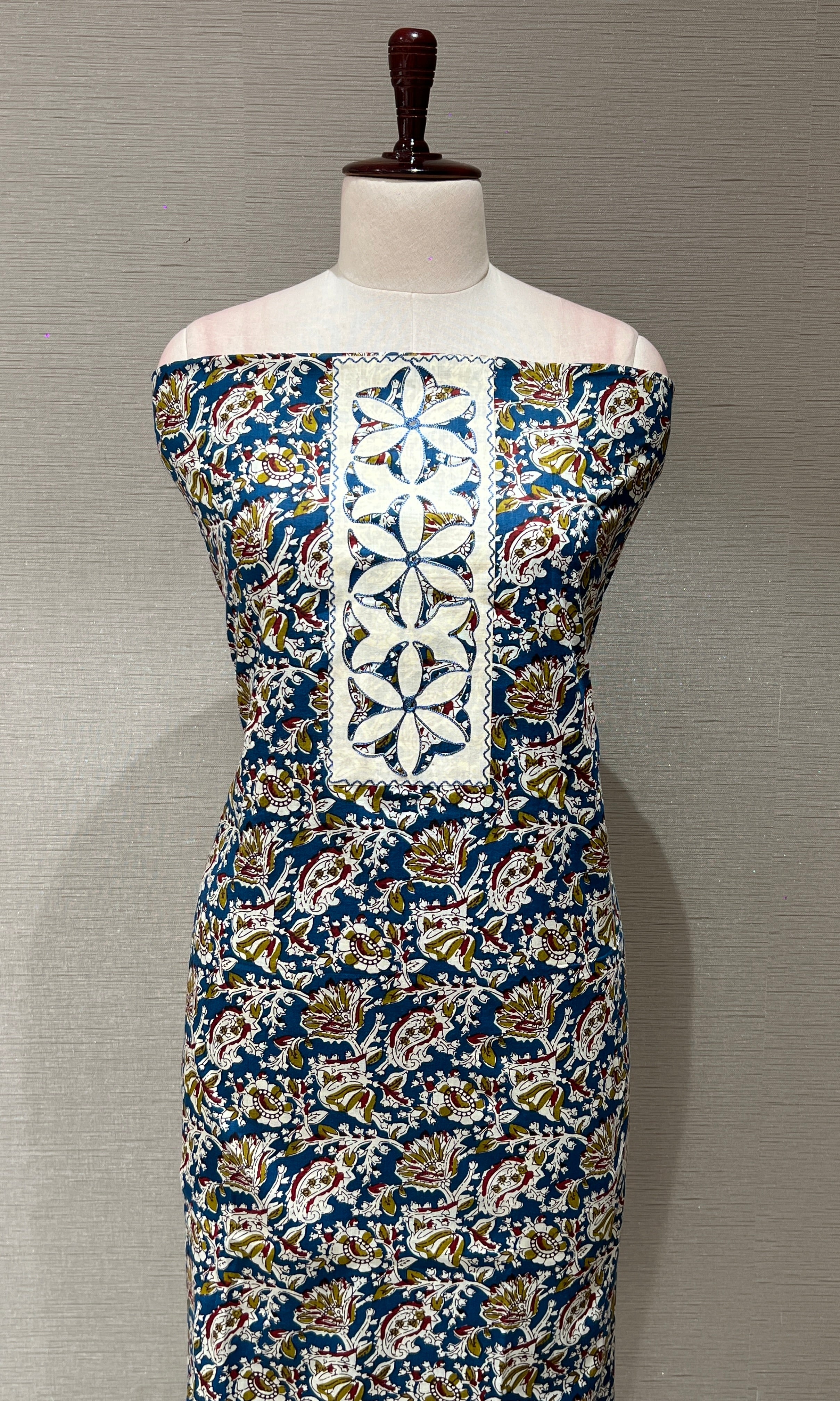 Blue dress material