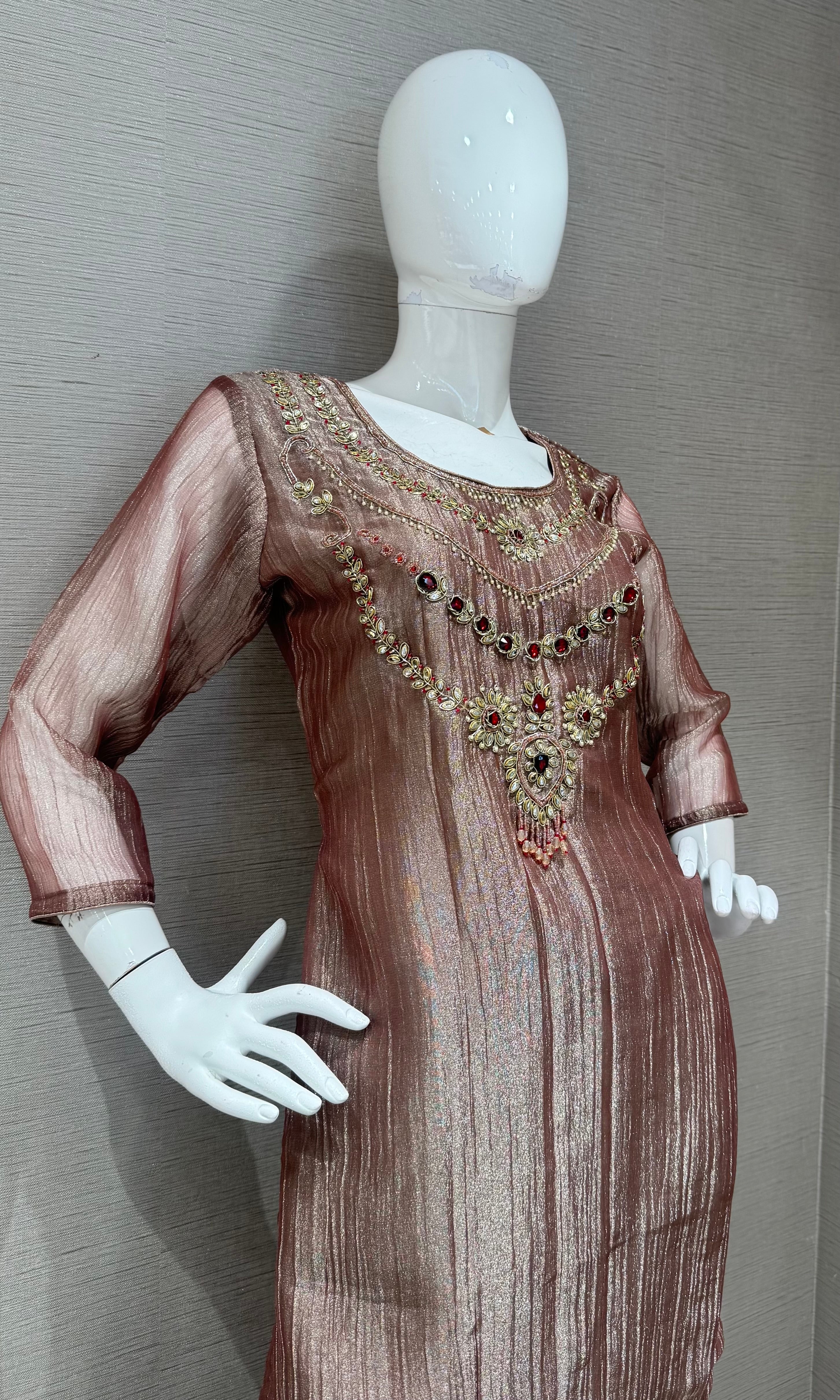 Moee Shimmer Cord Palazzo Set