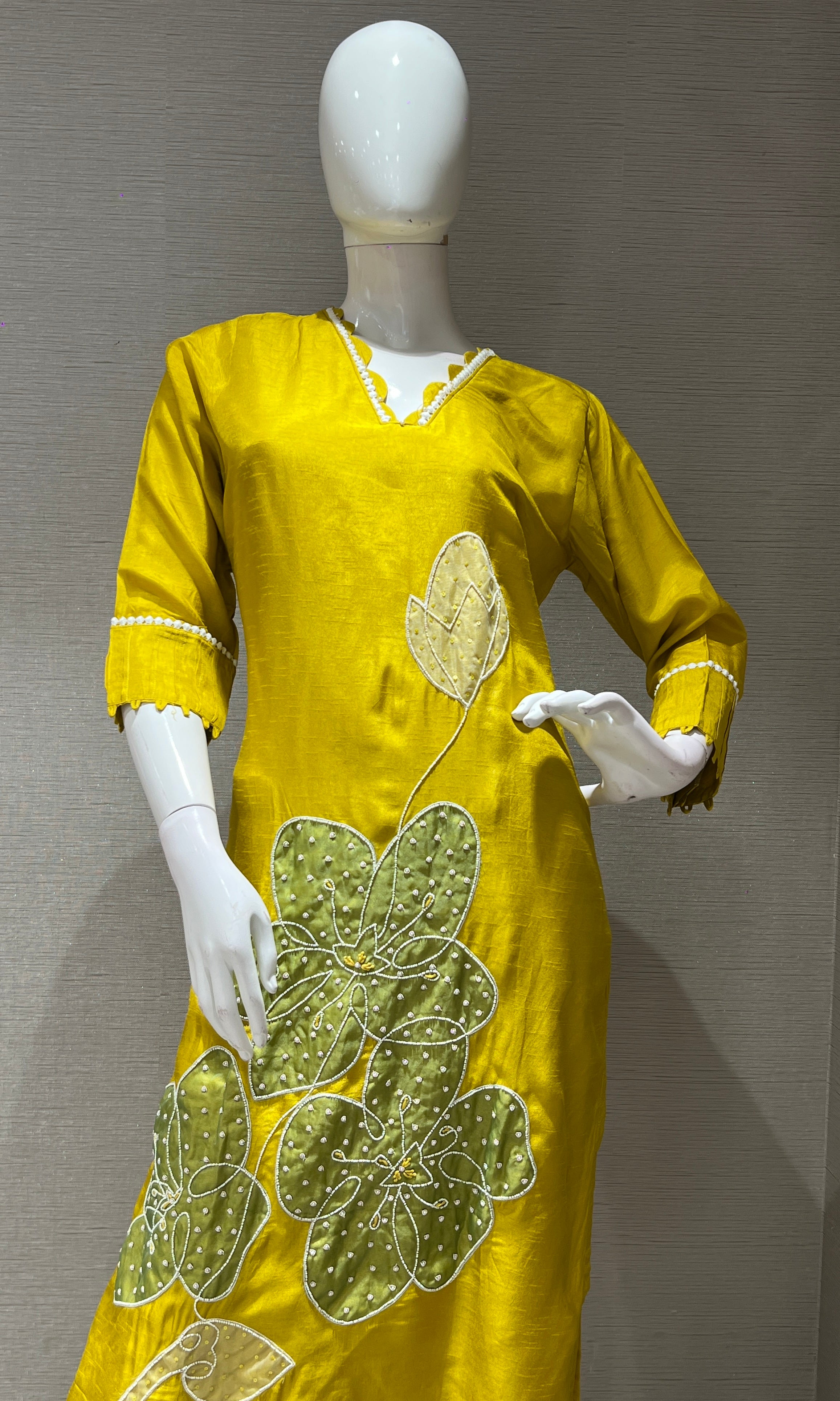 Mustard kurta set
