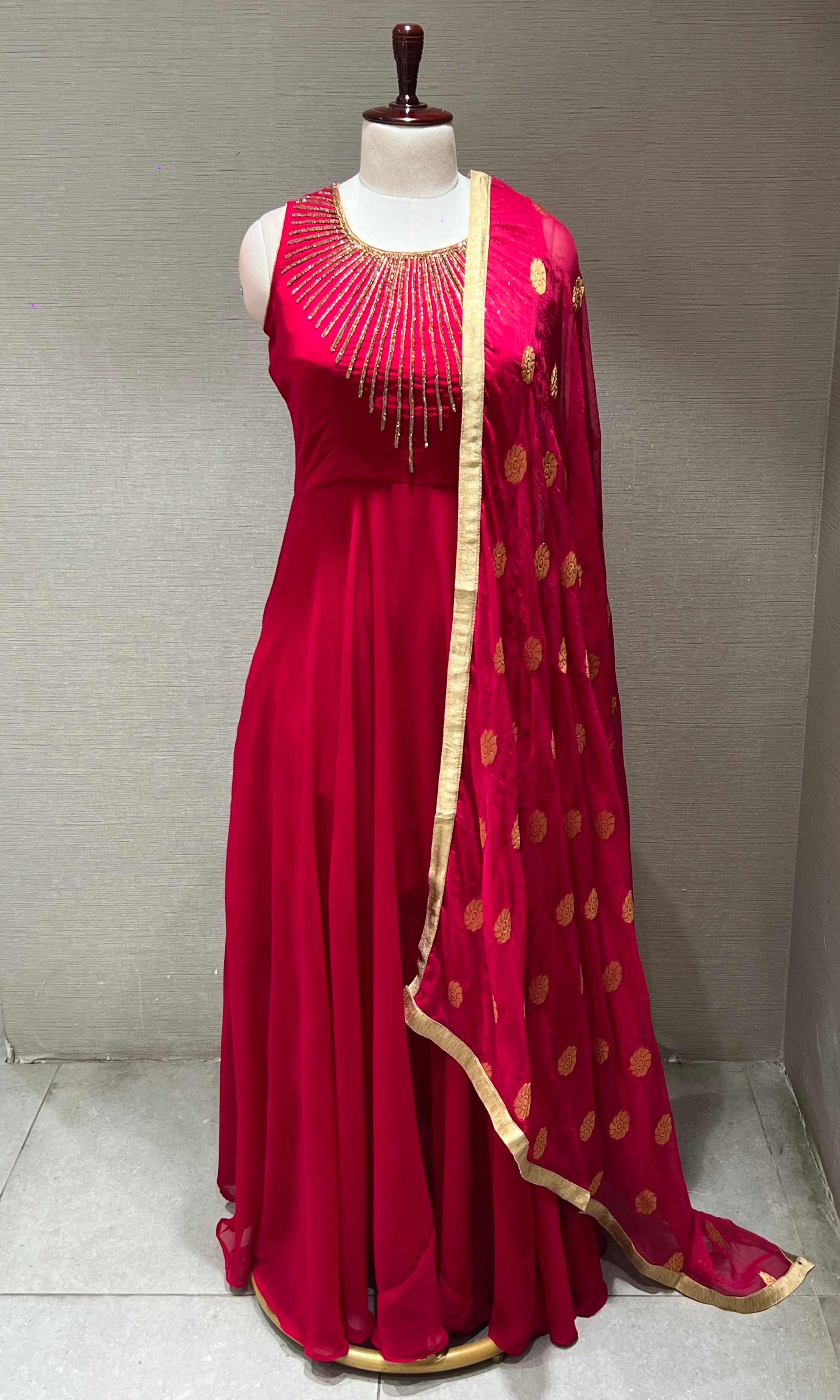 Pink long dress