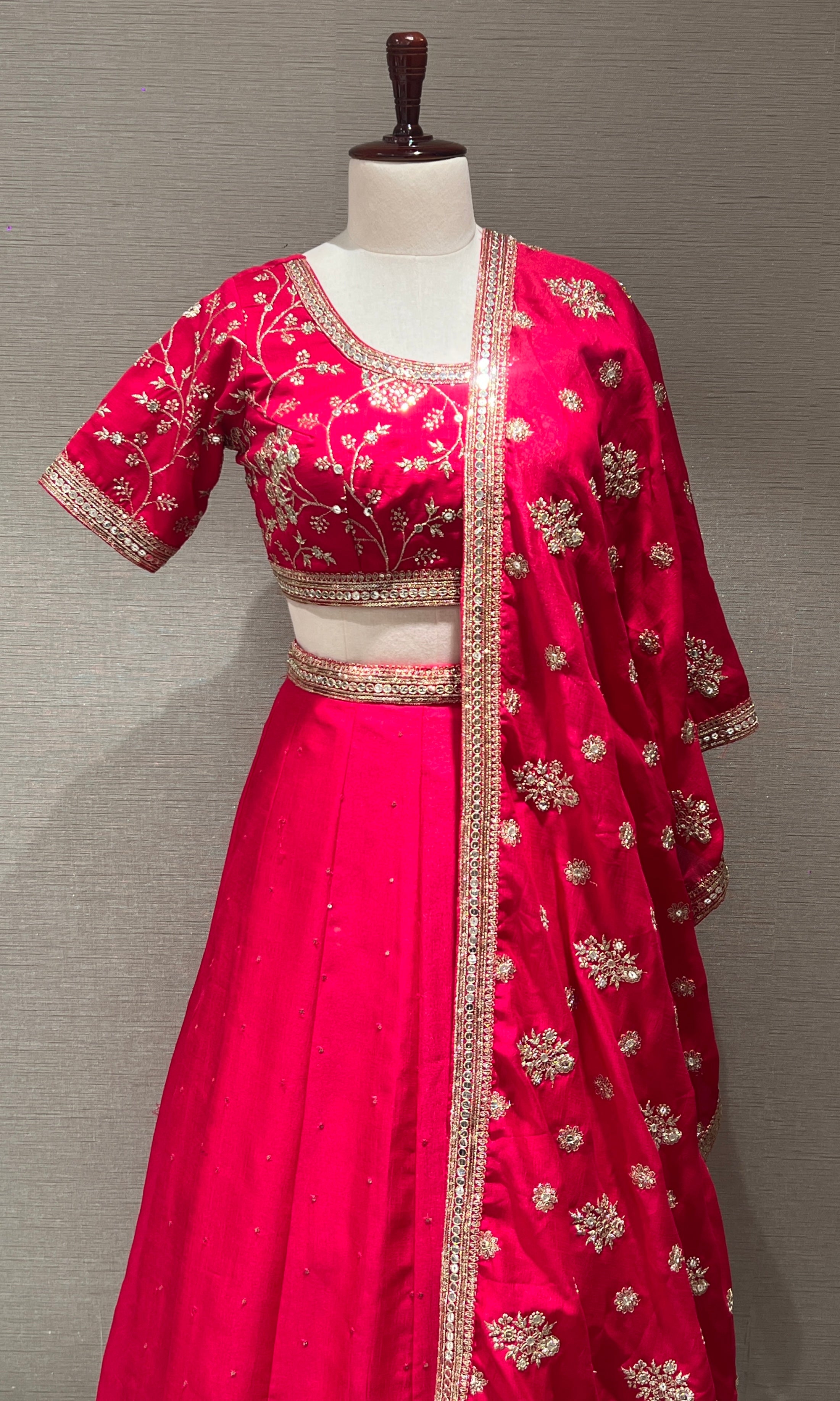 Royal Rani Pink EMBROIDERED Lehenga