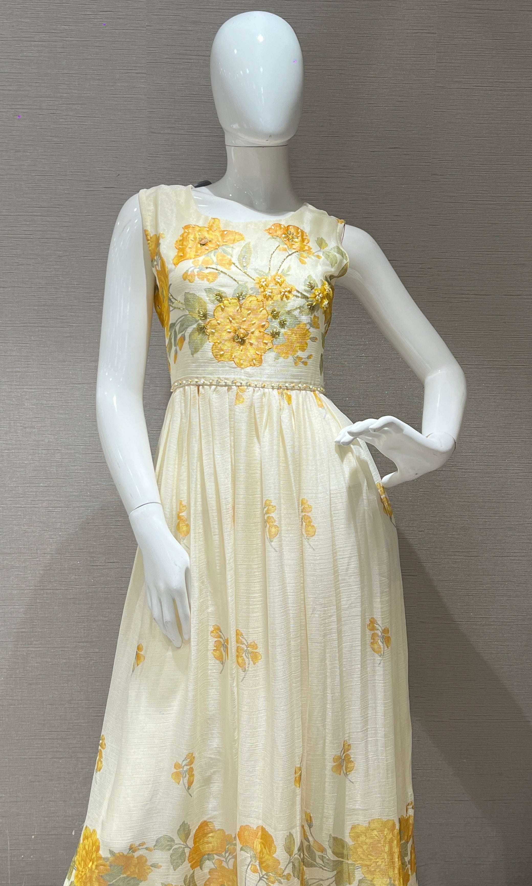 Yellow long dress