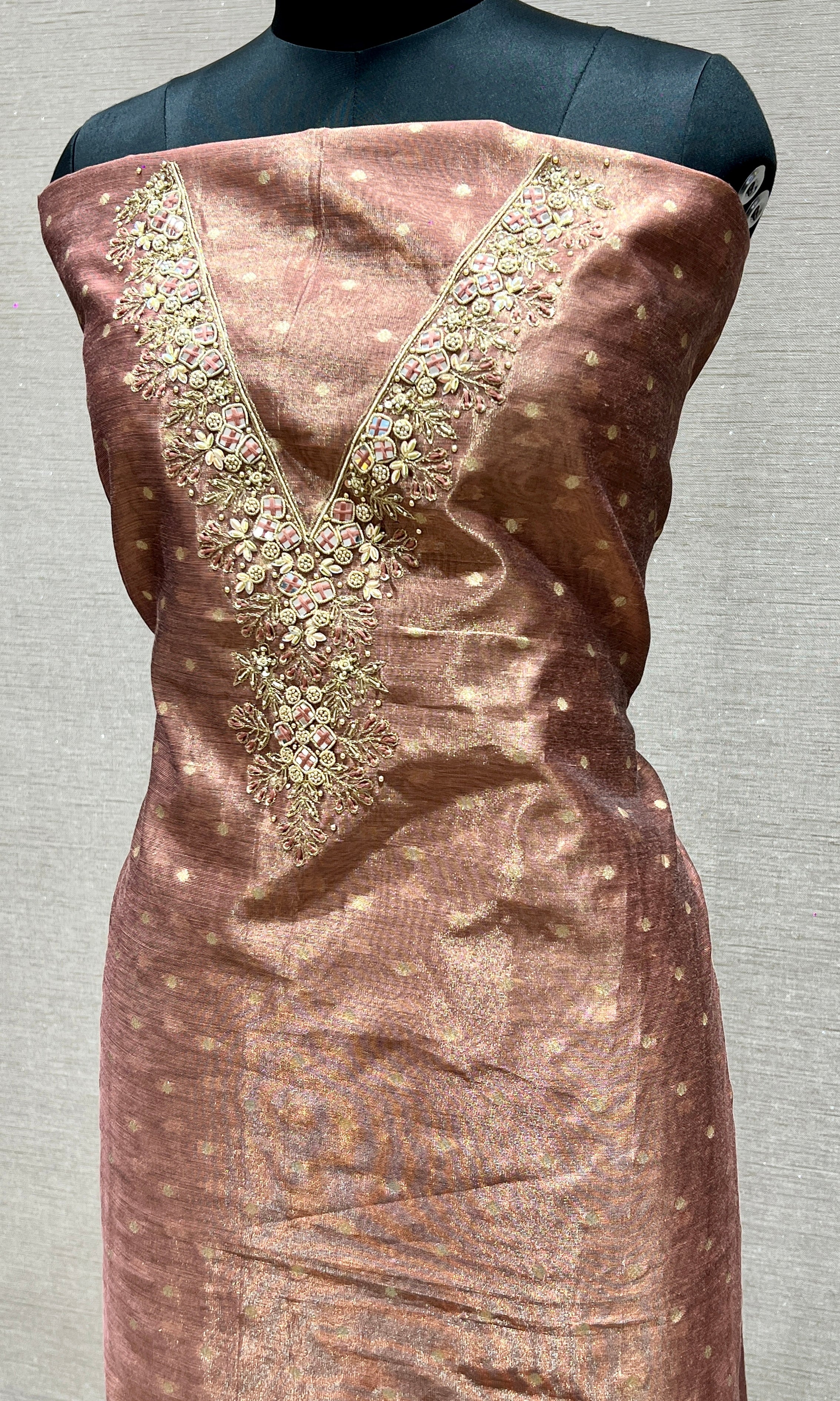 copper dress material