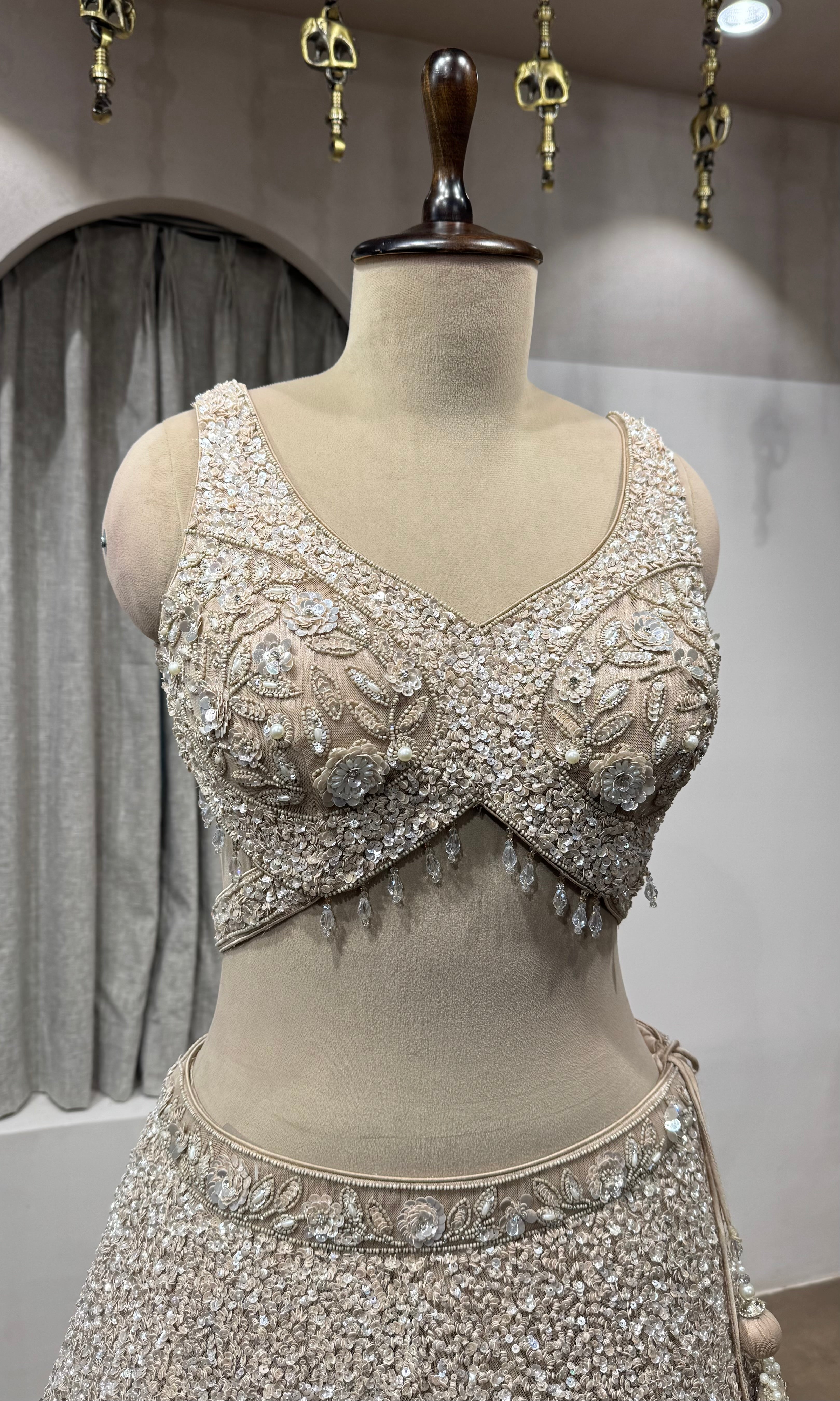 MOWE Silver Bridal Lehenga