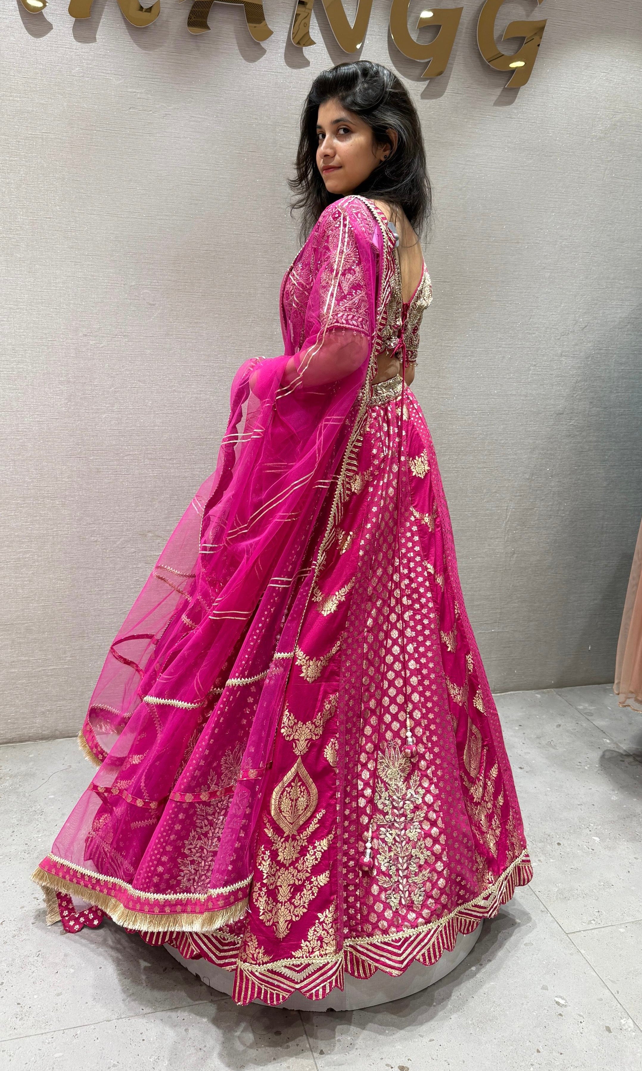 Fuschia Royal Bandhani Lehenga