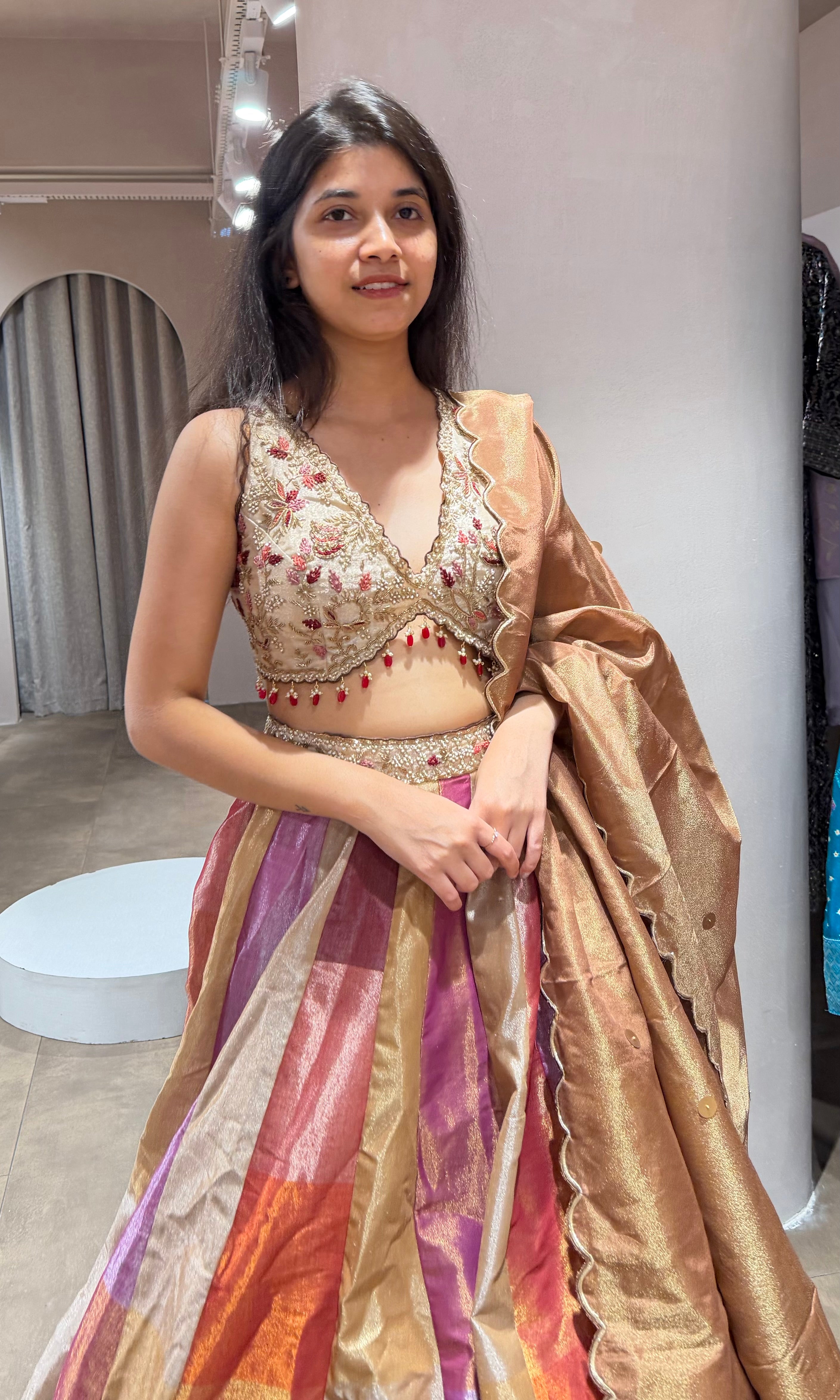 Multi INTRICATE EMBROIDERED LEHENGA