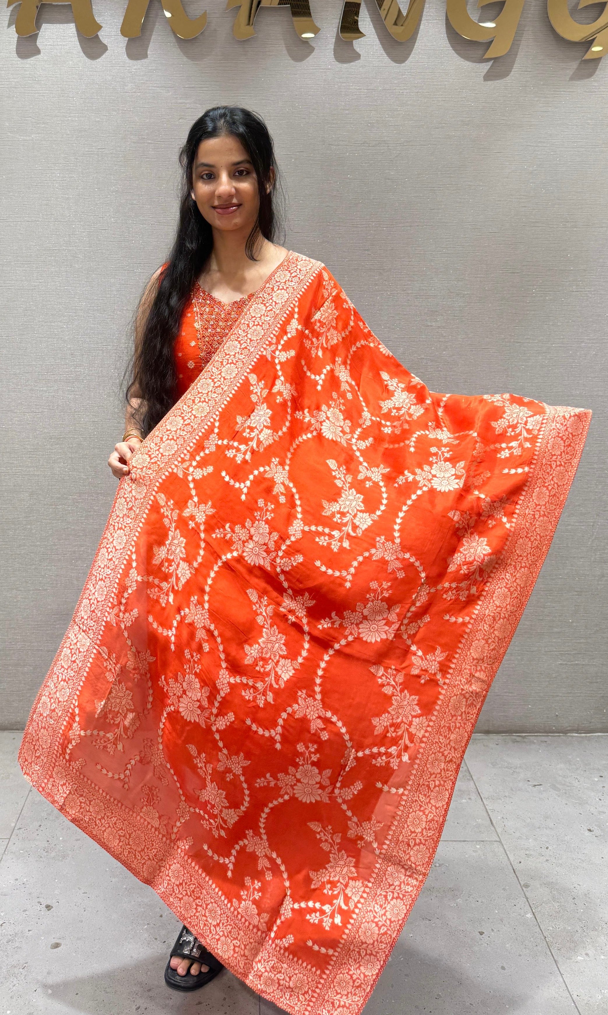 Orange kurta set