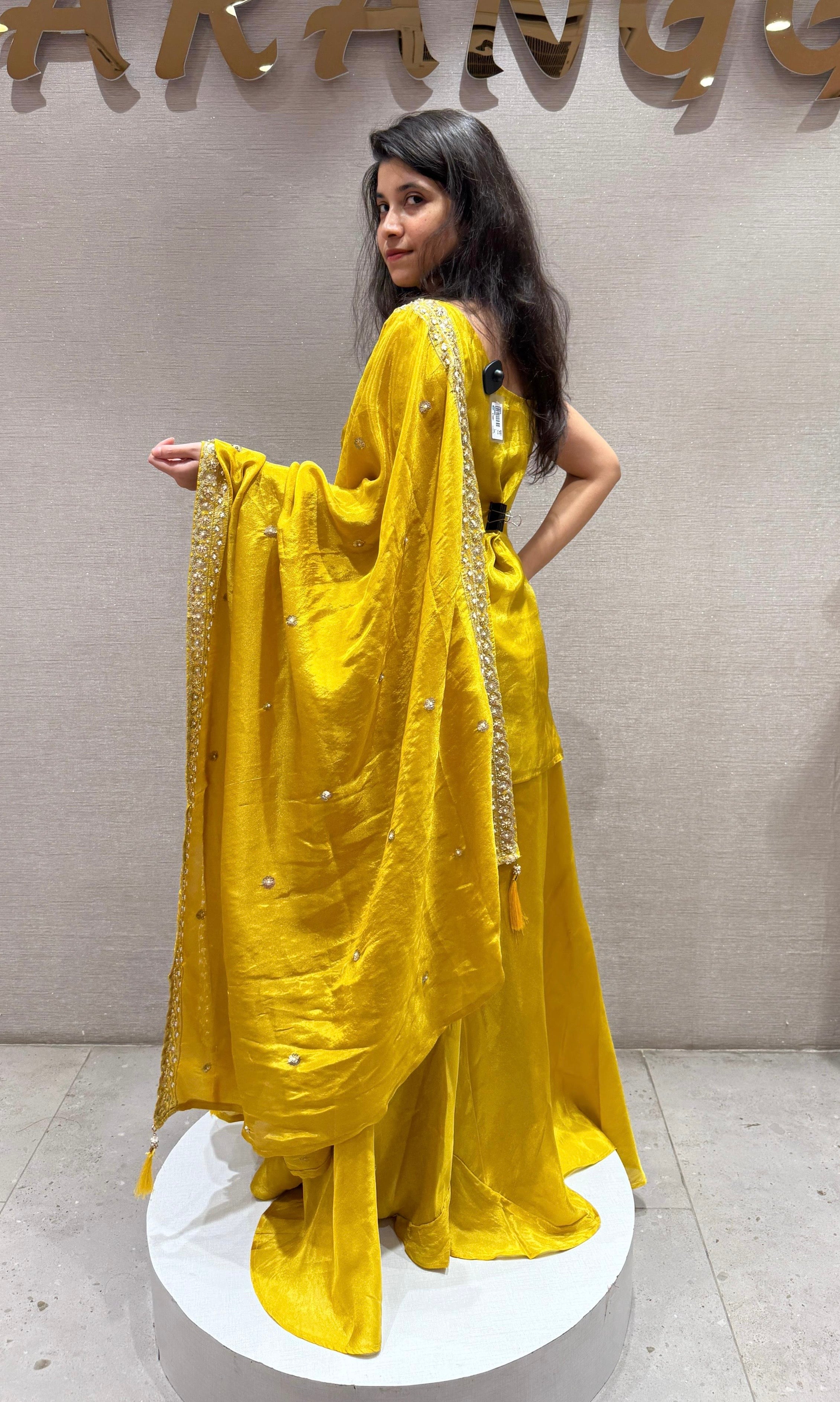 Marigold Glow Embroidered Palazzo