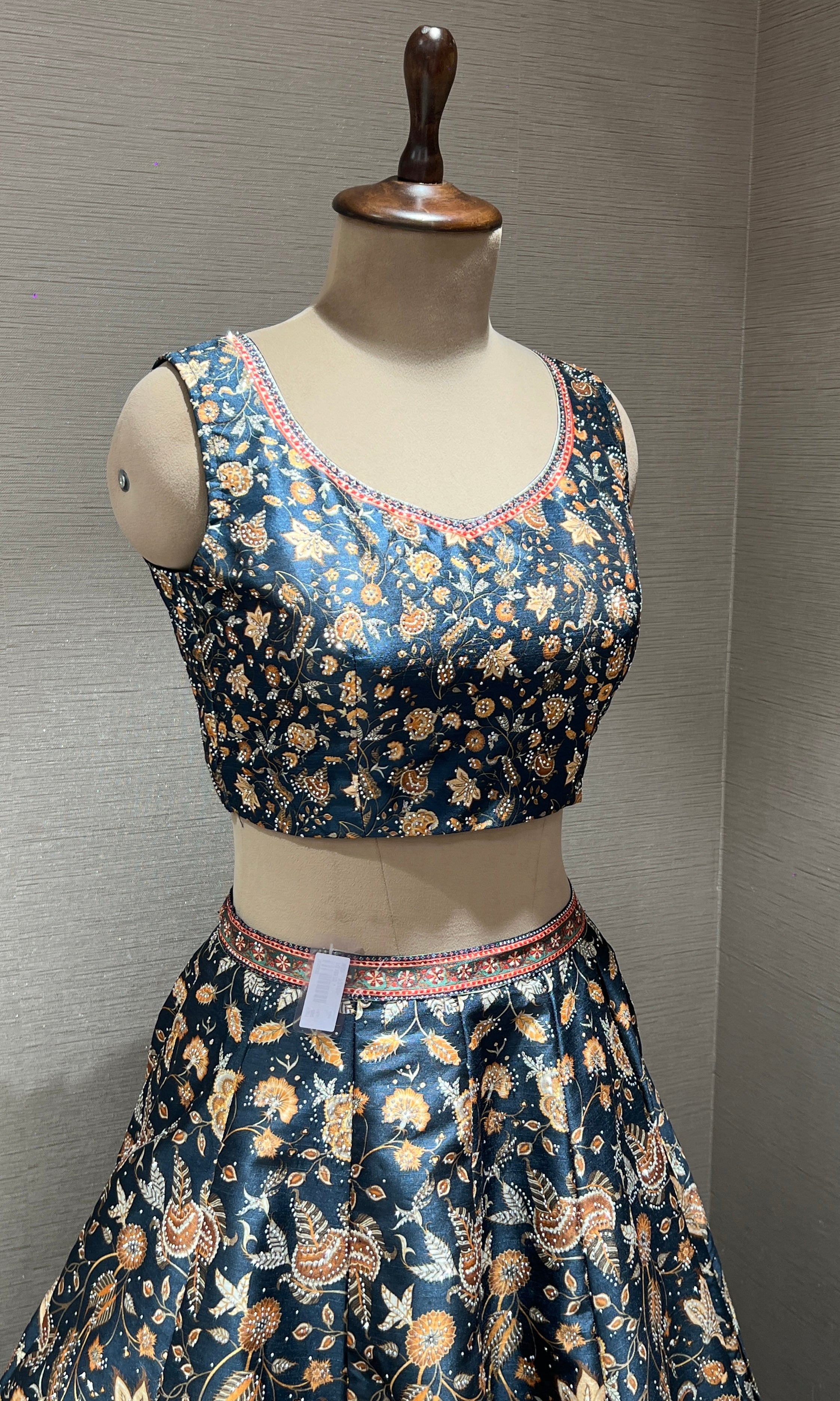 Peacock blue Lehenga