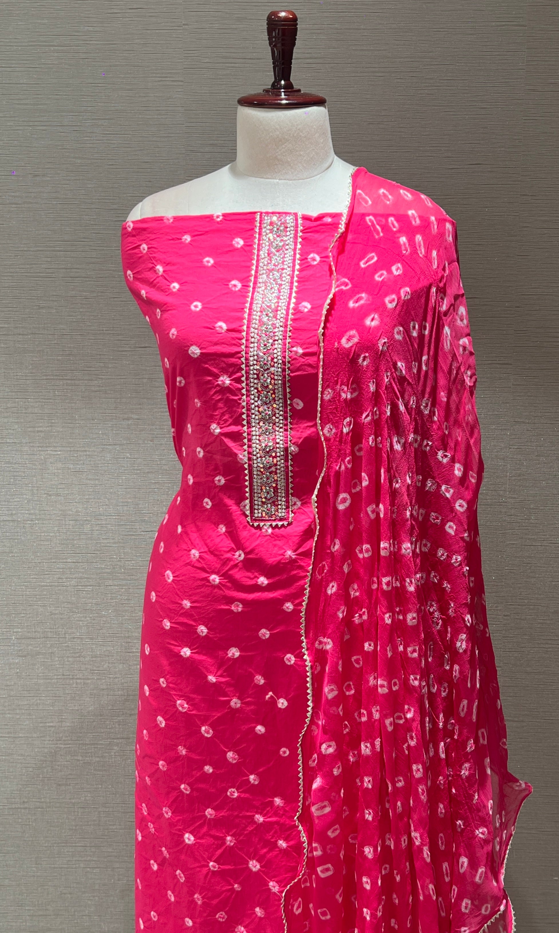 Pink dress material