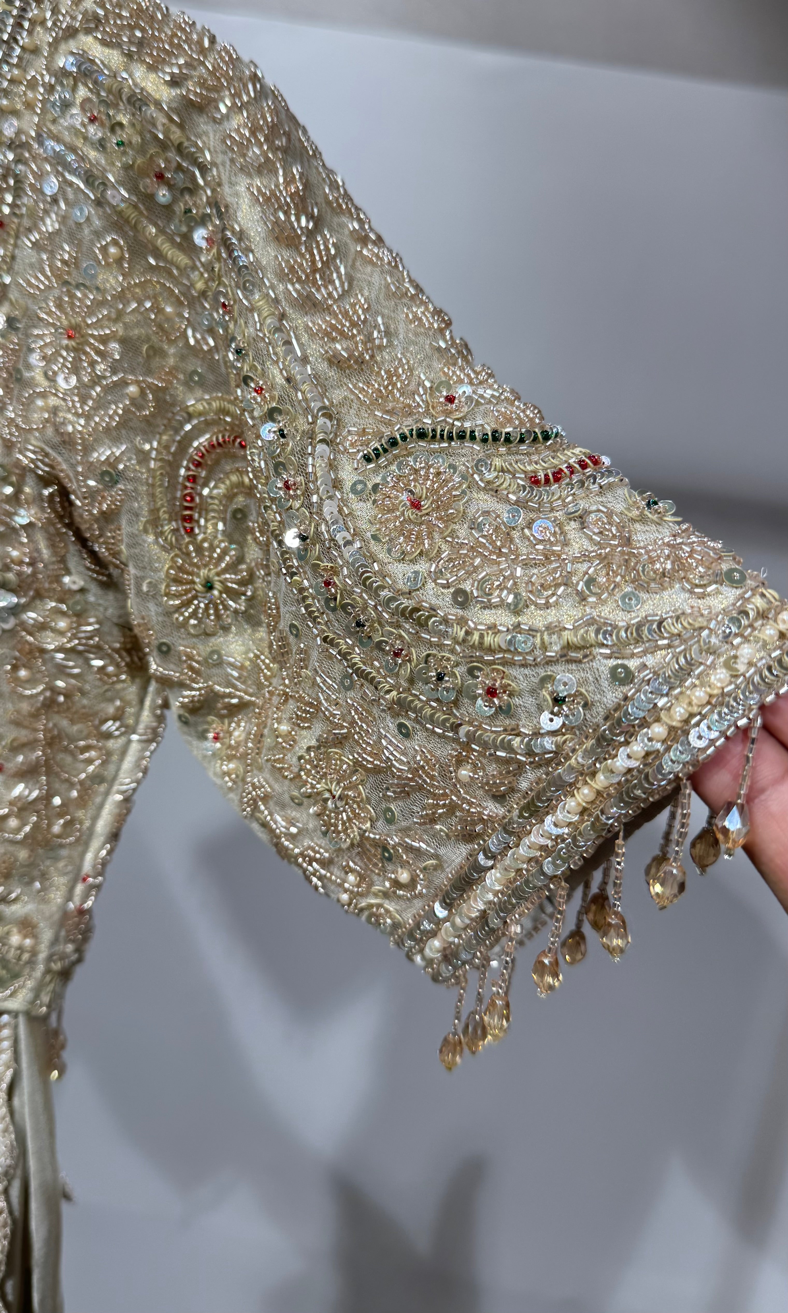 Gold Banarasi Saree with Embroidered Blouse