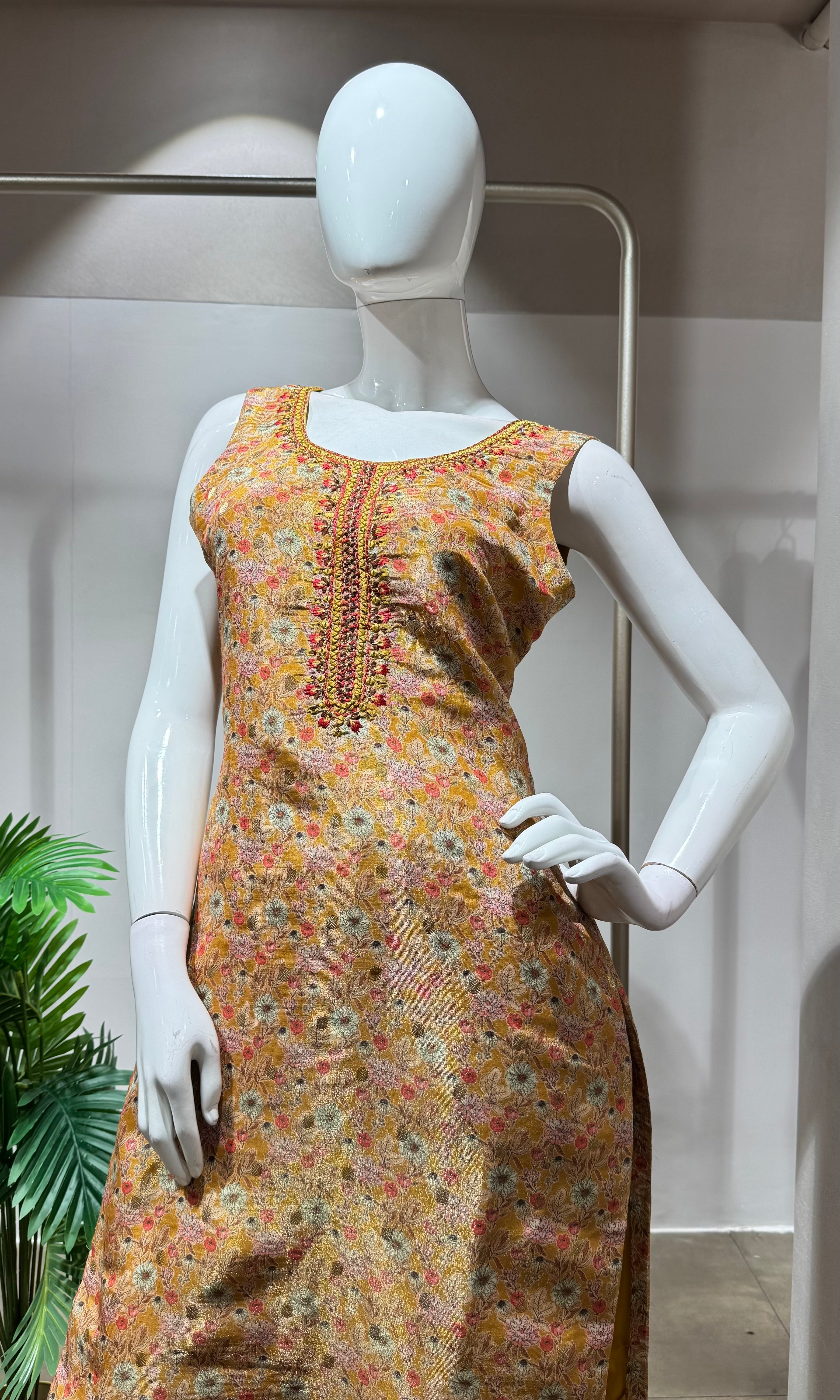 Mustard yellow kurta set