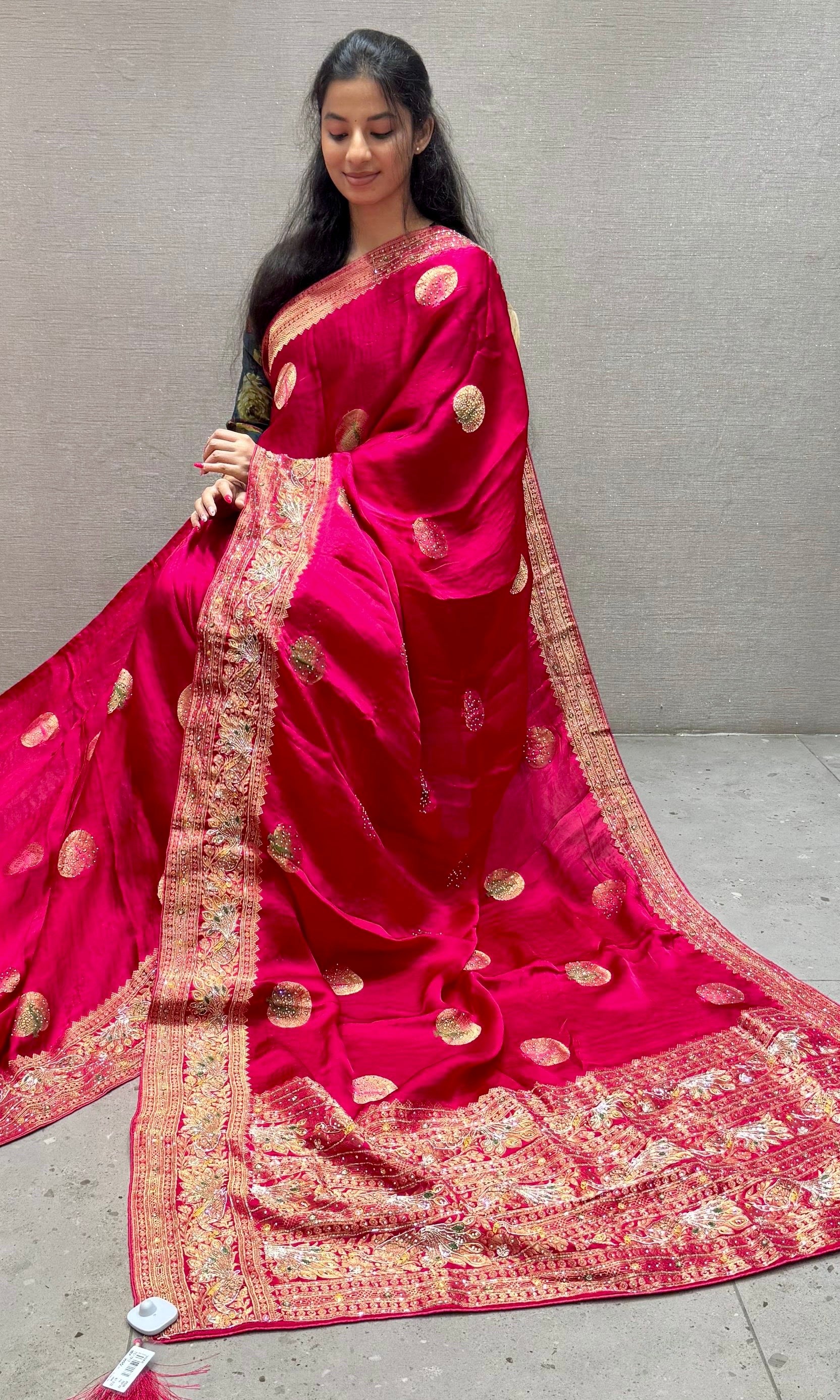 Pink saree