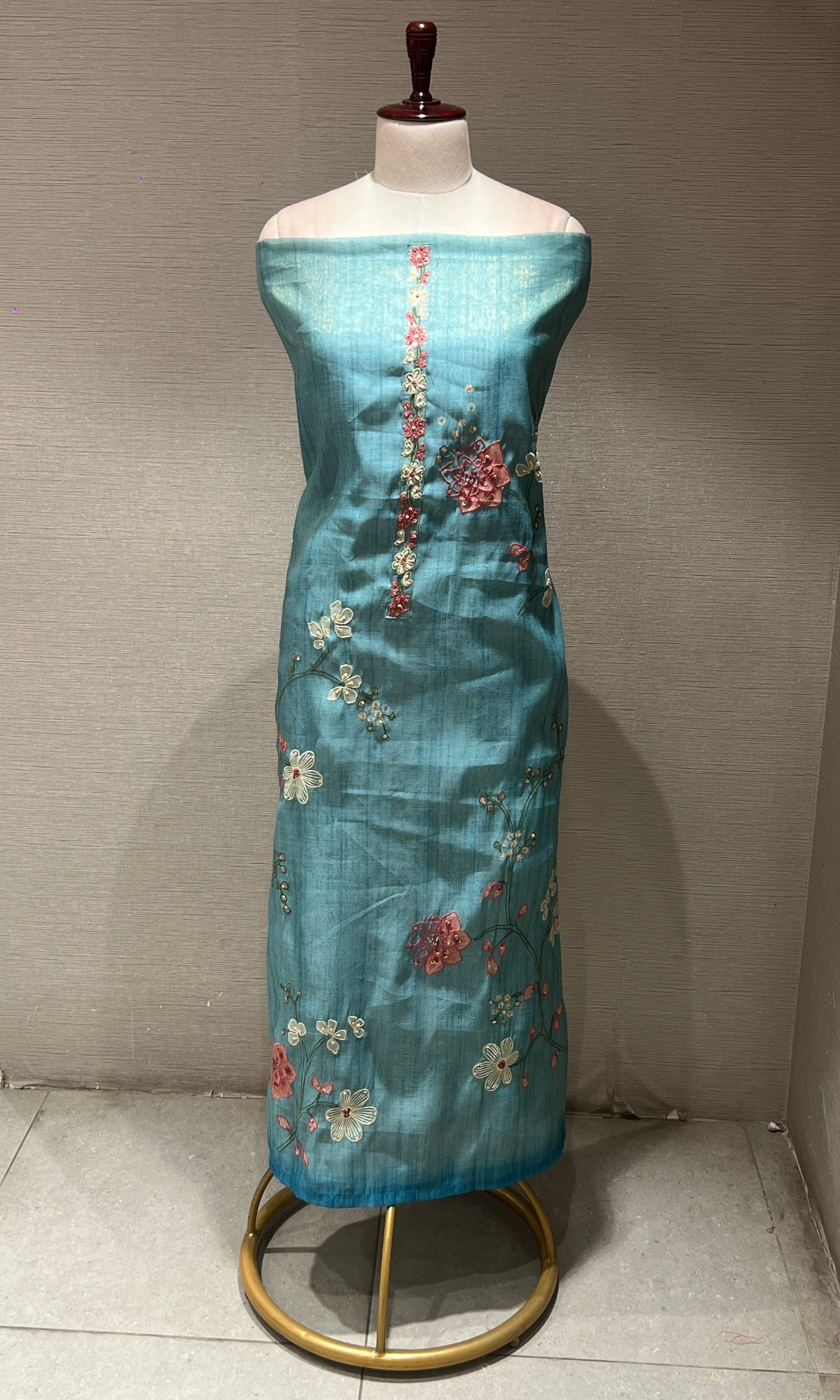 Light blue dress material