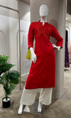 RED ETHNIC KURTI TOP