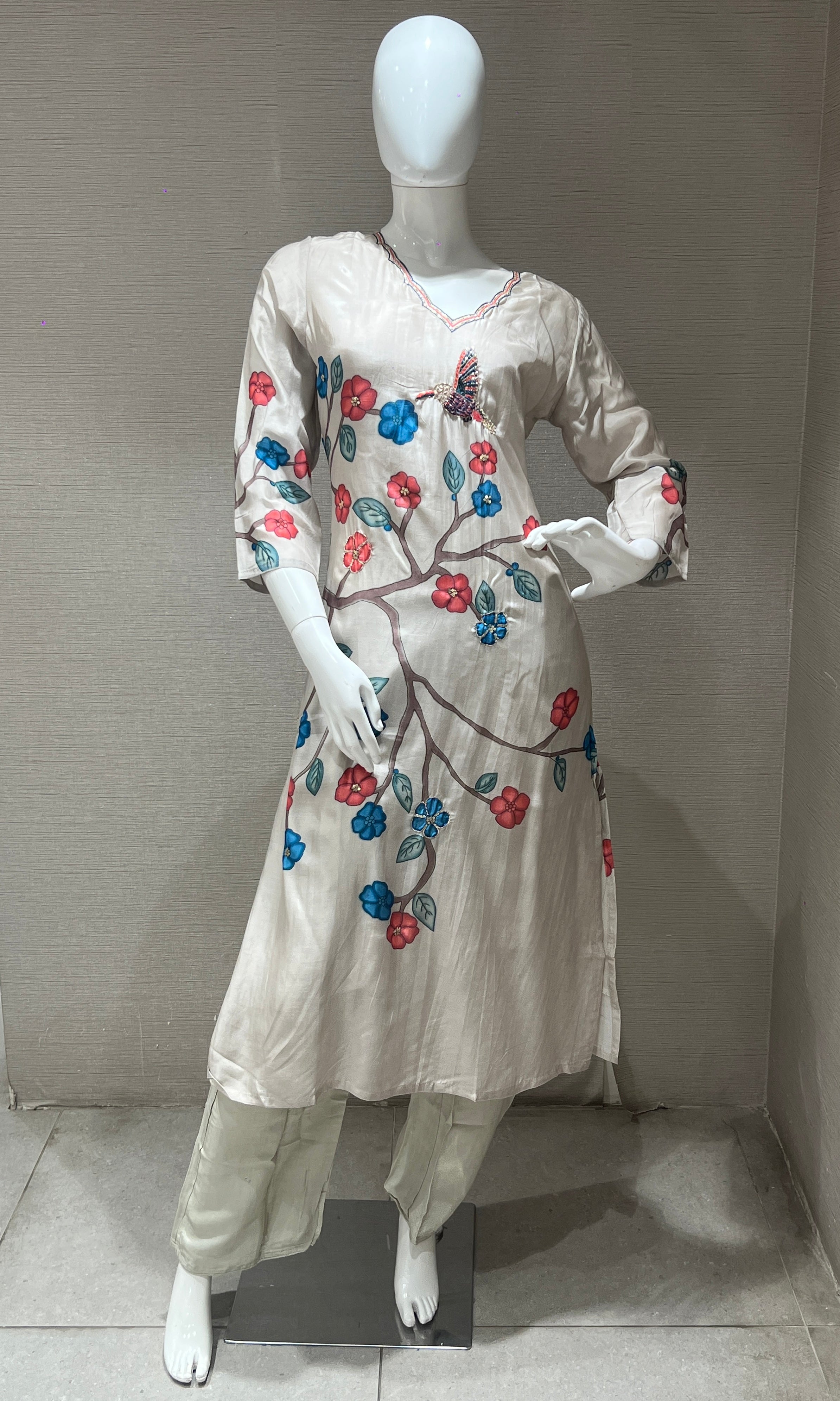 Grey kurta set