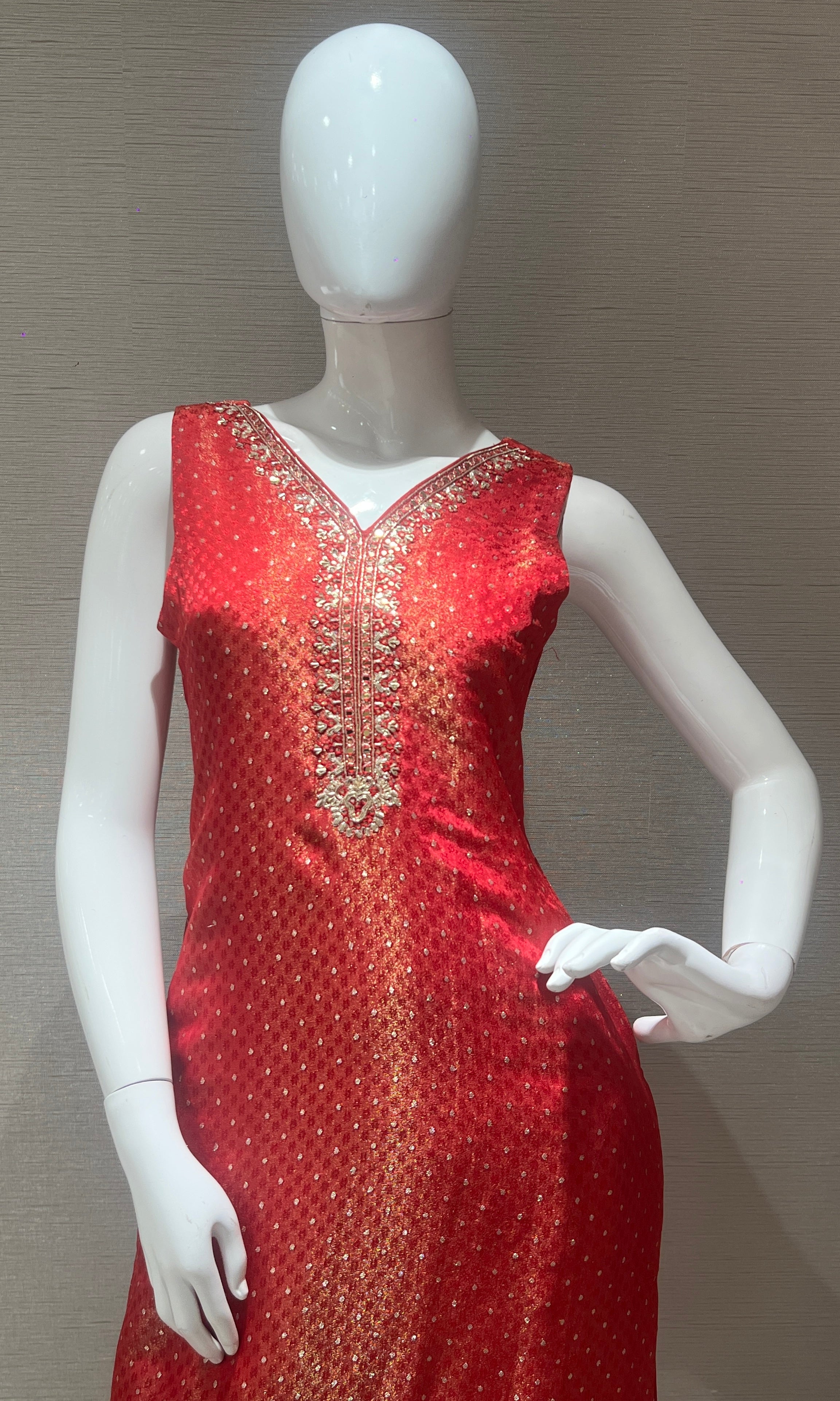 Red kurta set