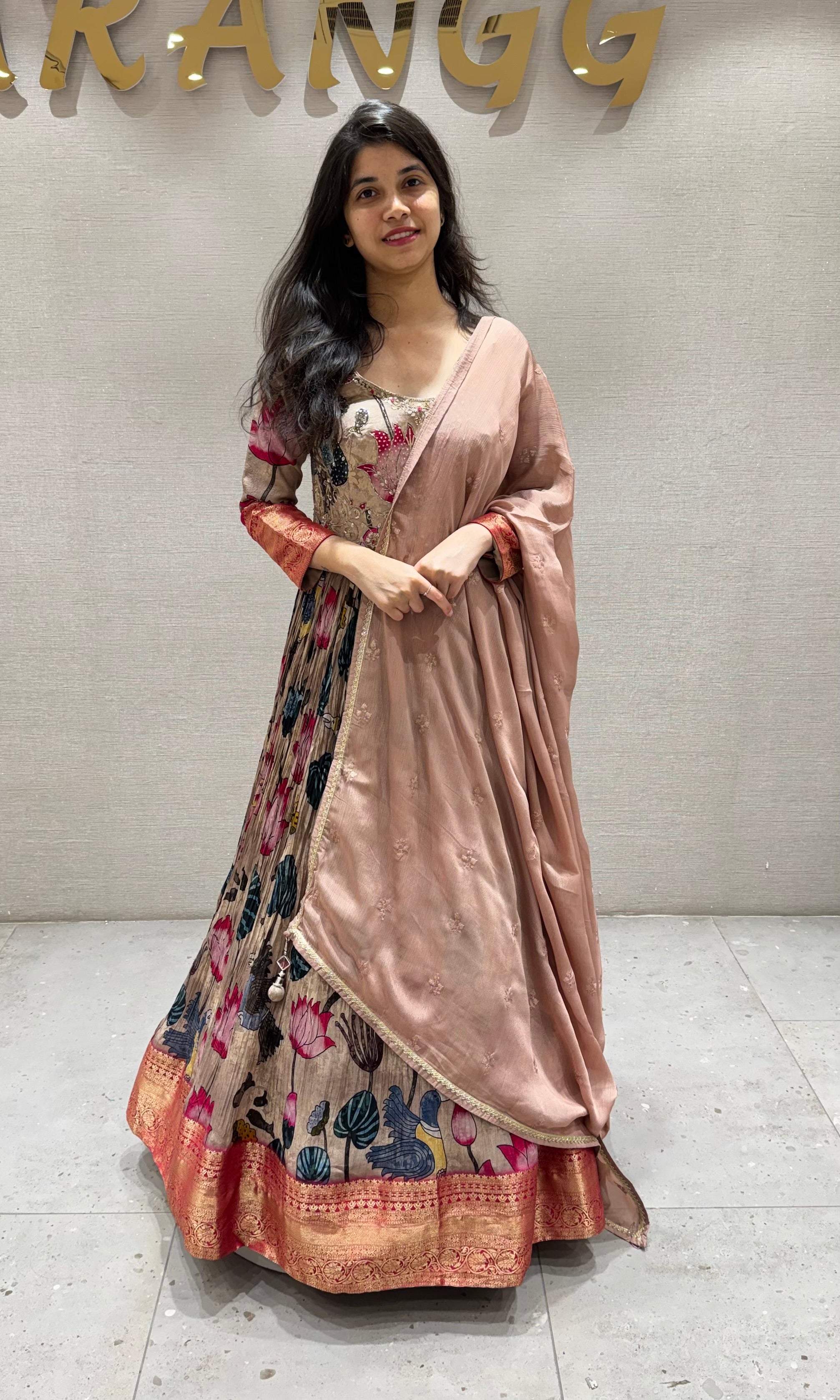 Multi FLORAL PRINTED ANARKALI SET