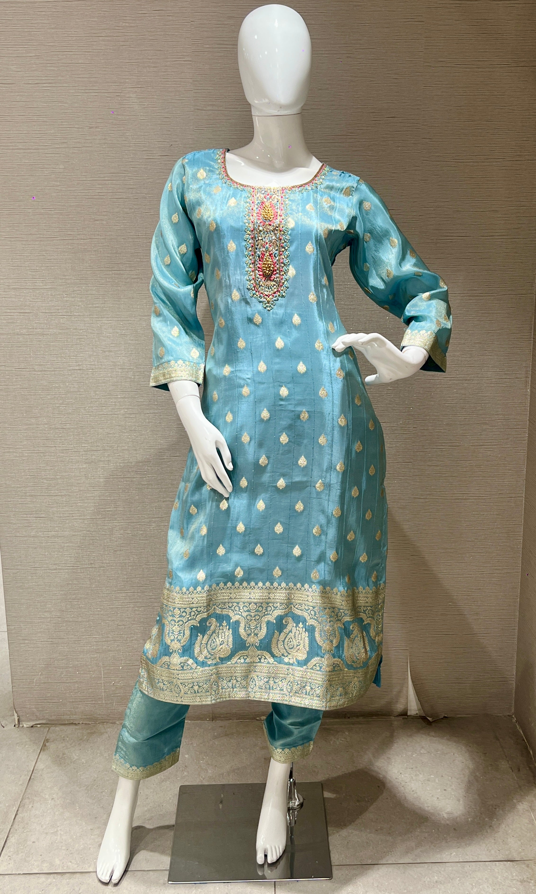 Light blue kurta set