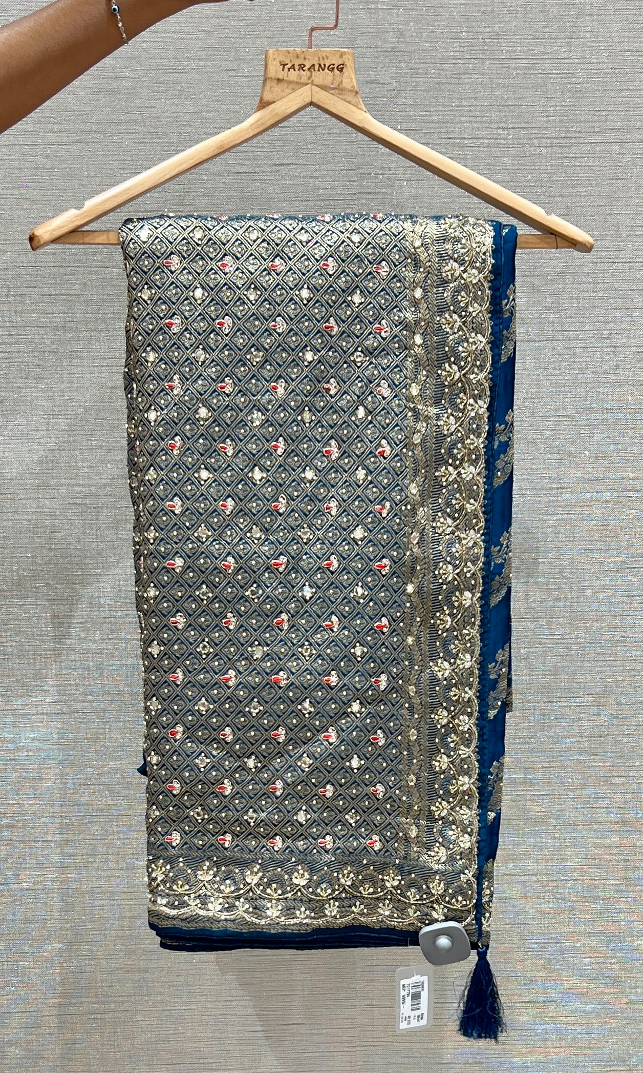 P blue saree