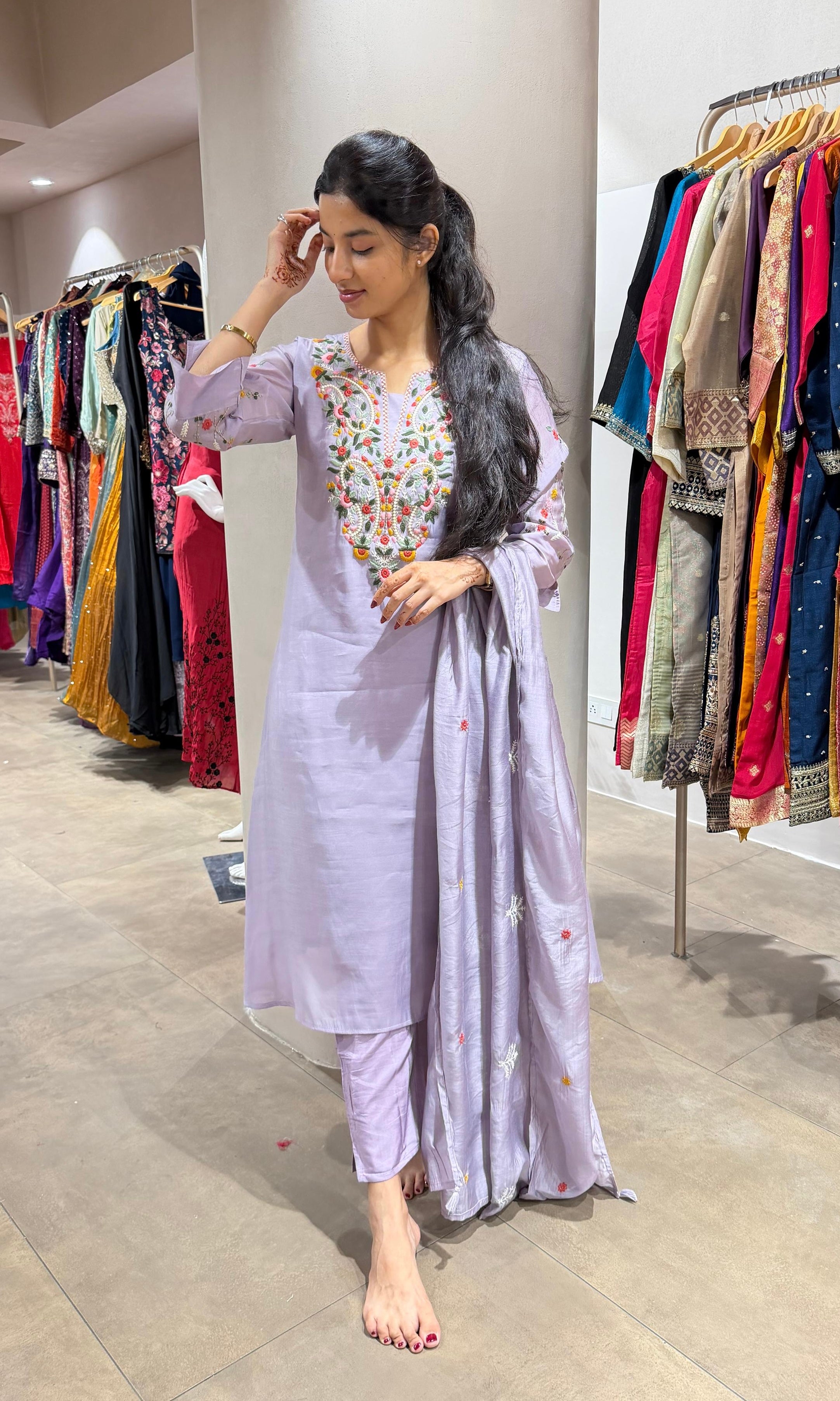 Light purple ELEGANT kurta set