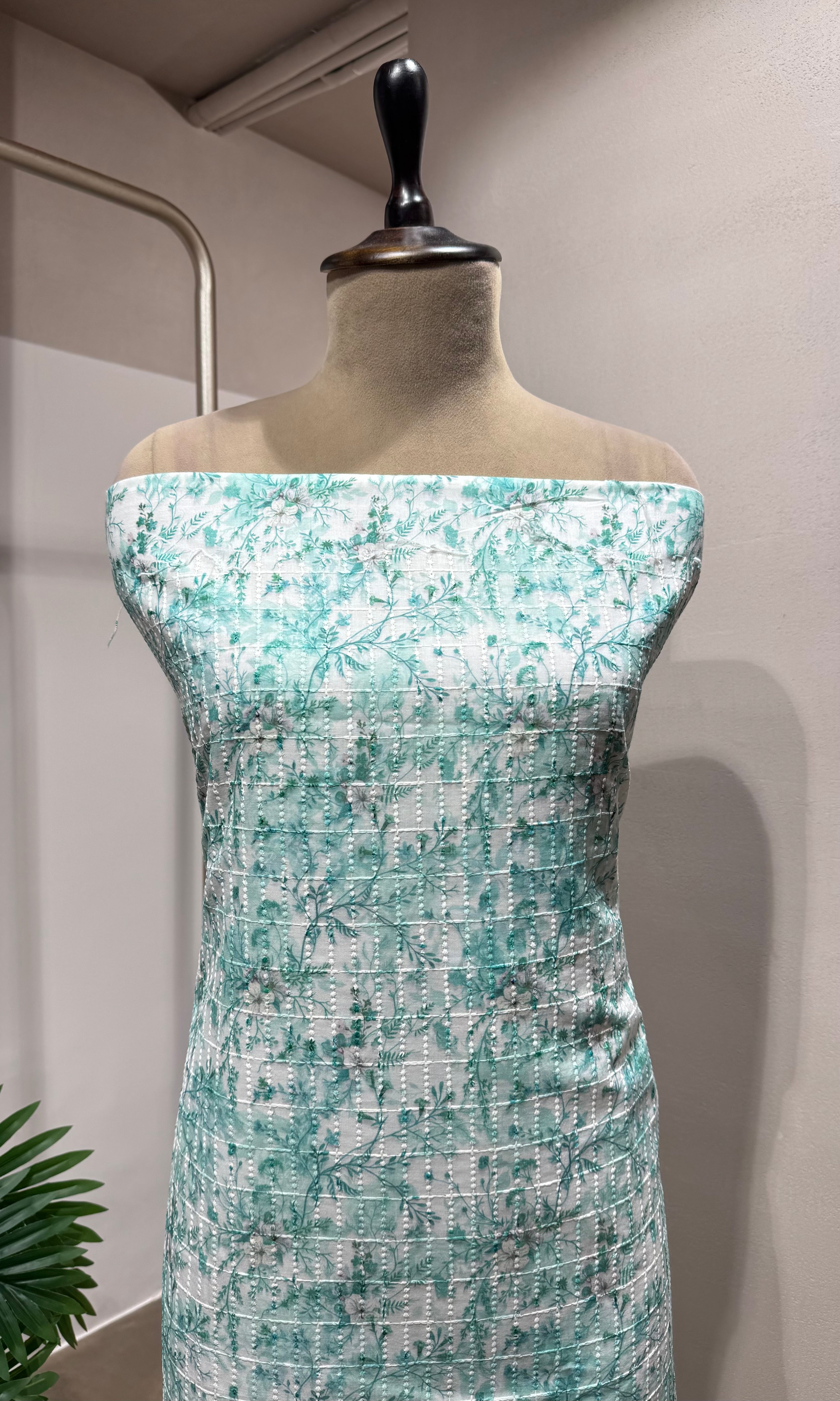 BLUE Embroidered DRESS MATERIAL