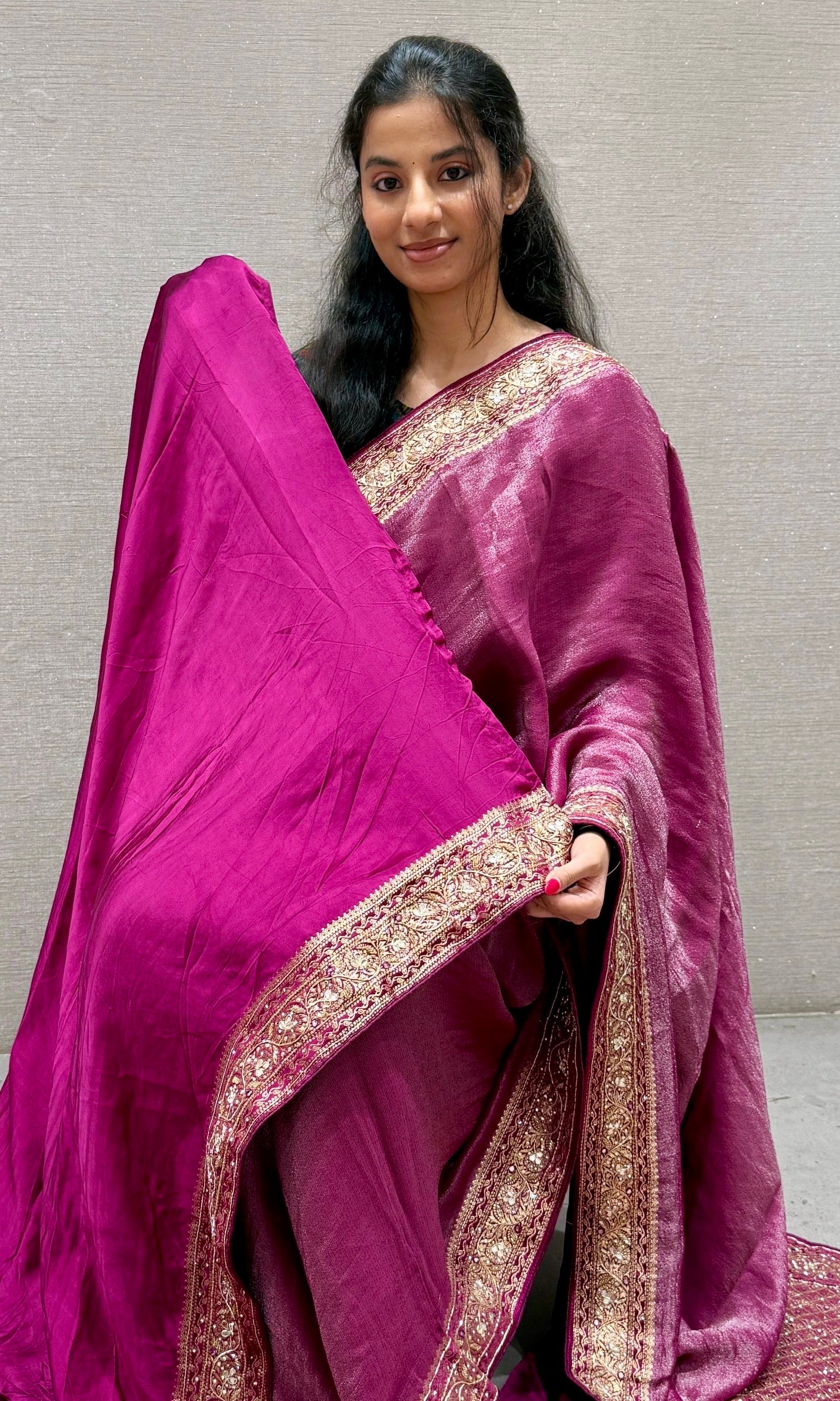 Wine saree
