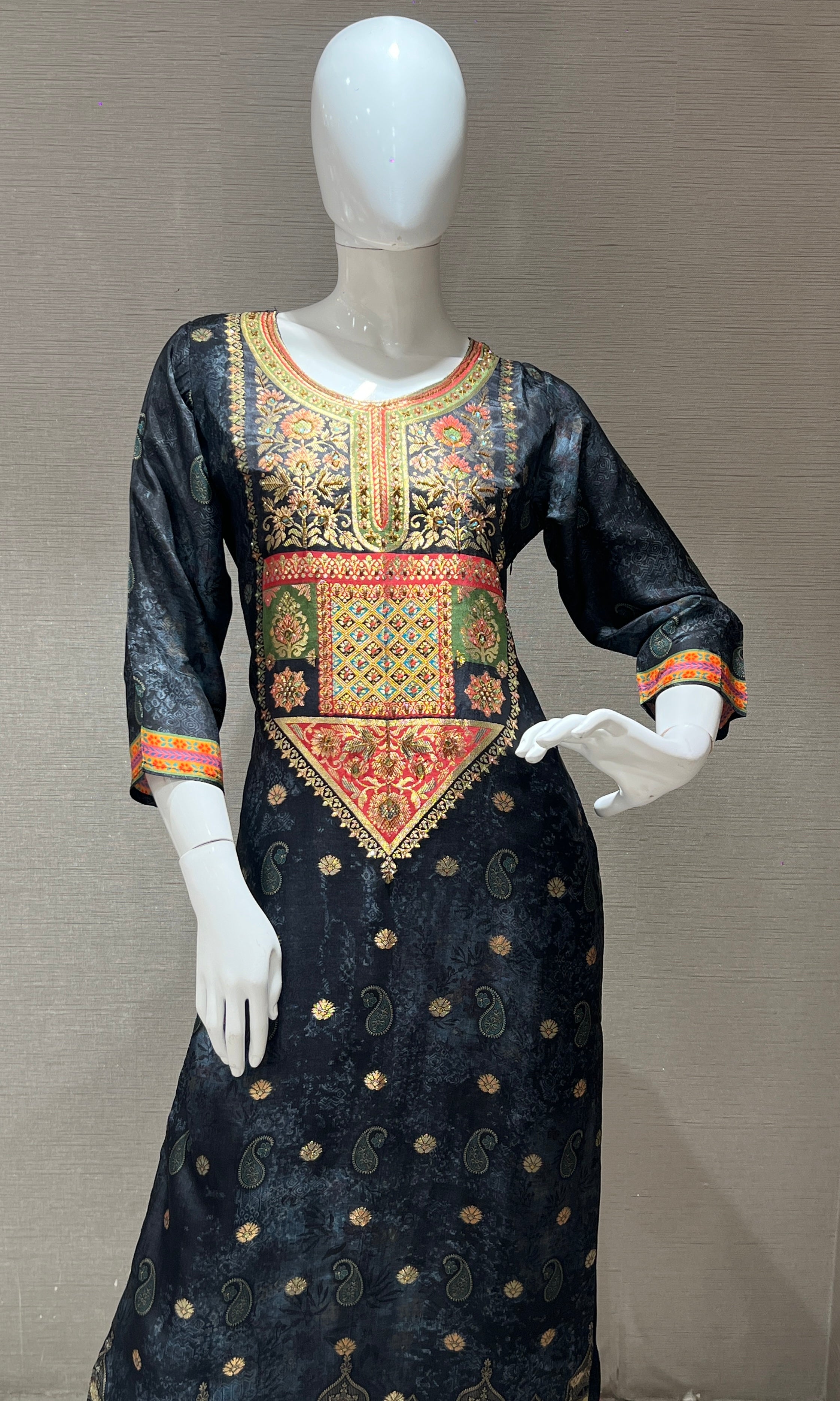 Black kurta set