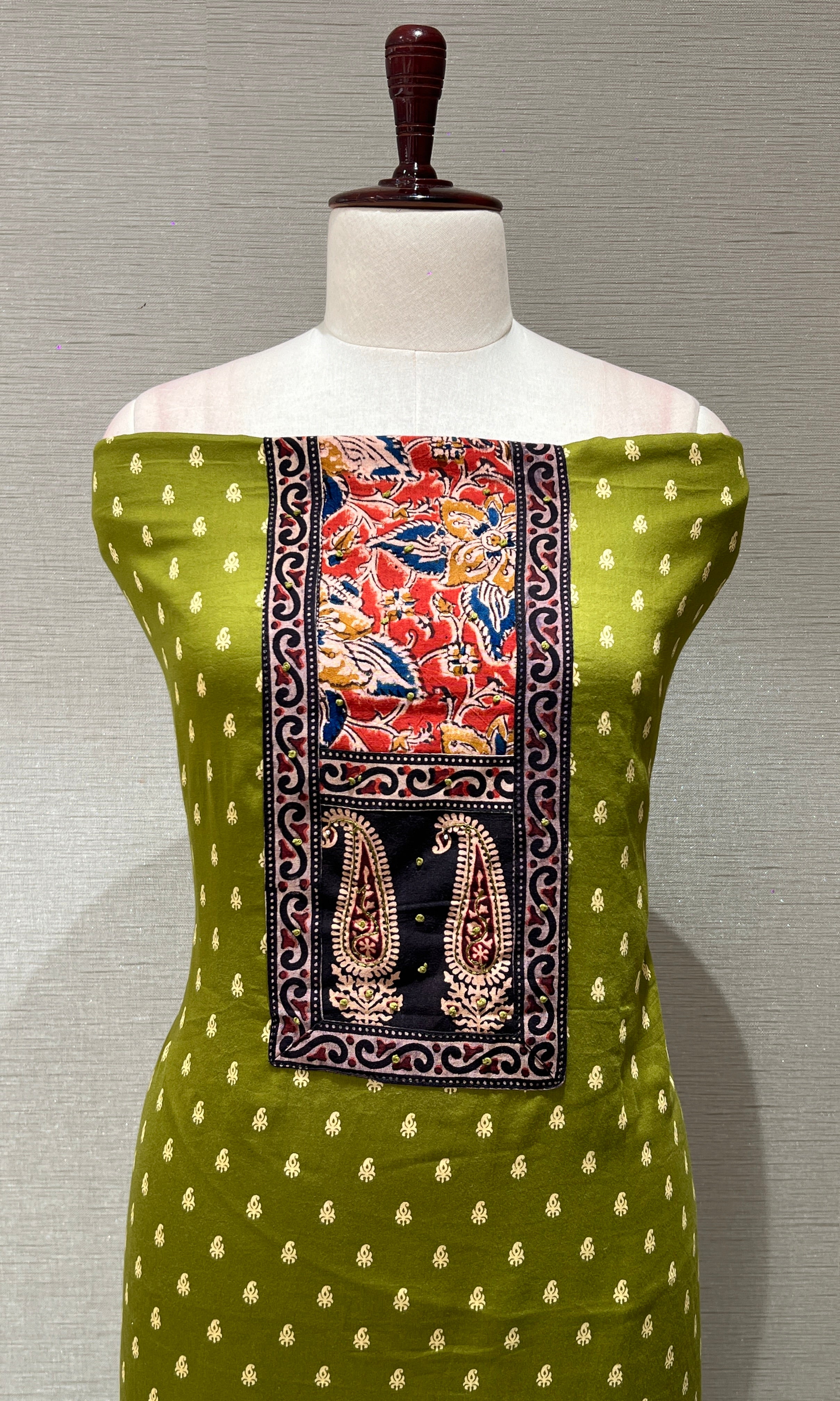 Green dress material