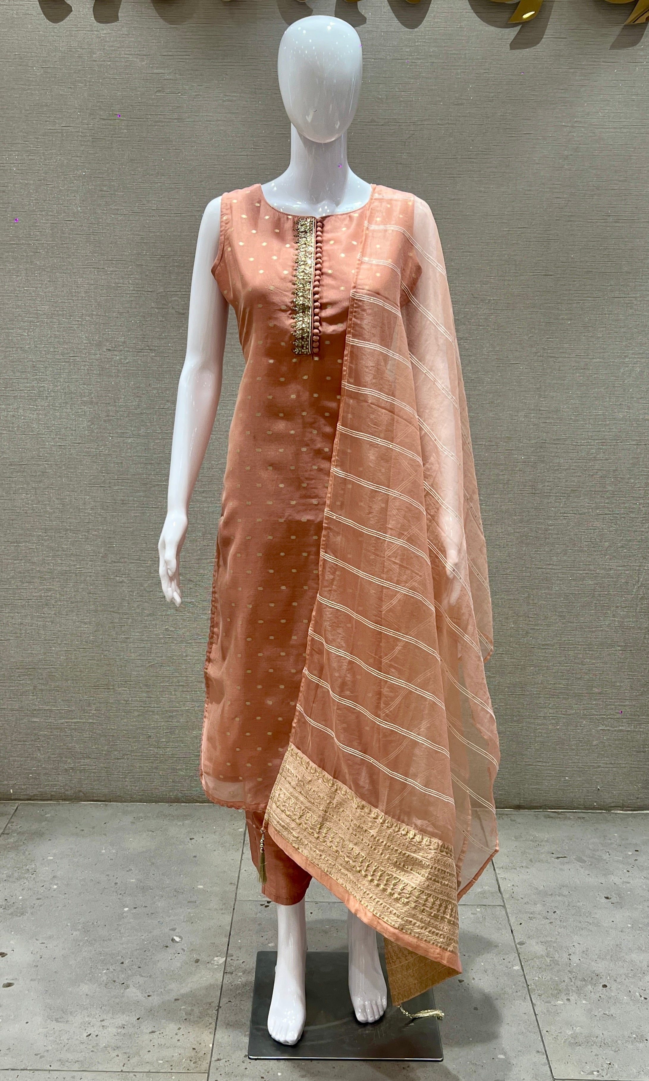 Peach kurta set