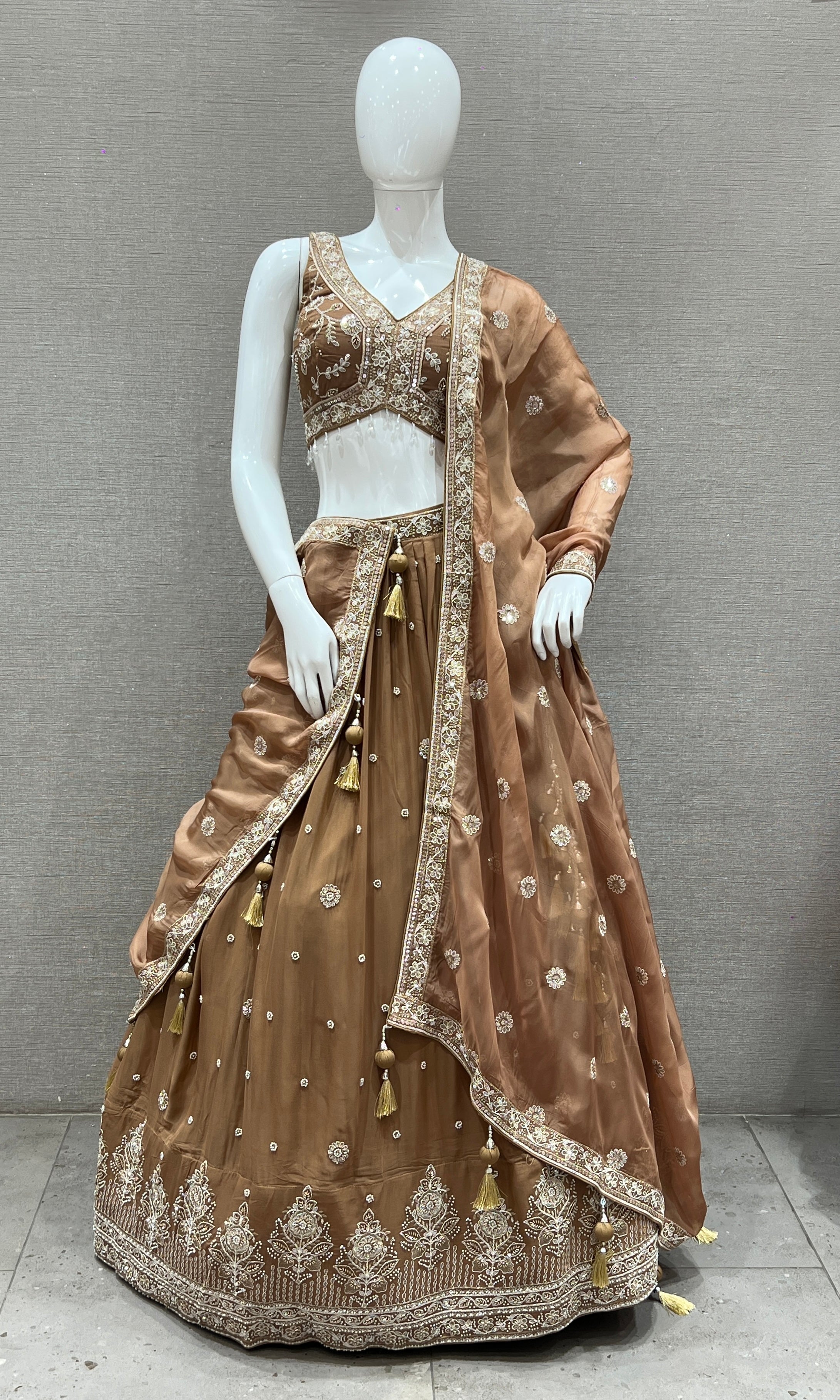 Brown Lehenga