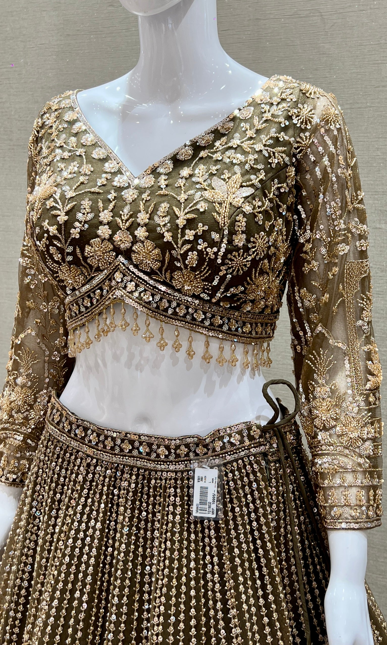 Mehendi green Lehenga
