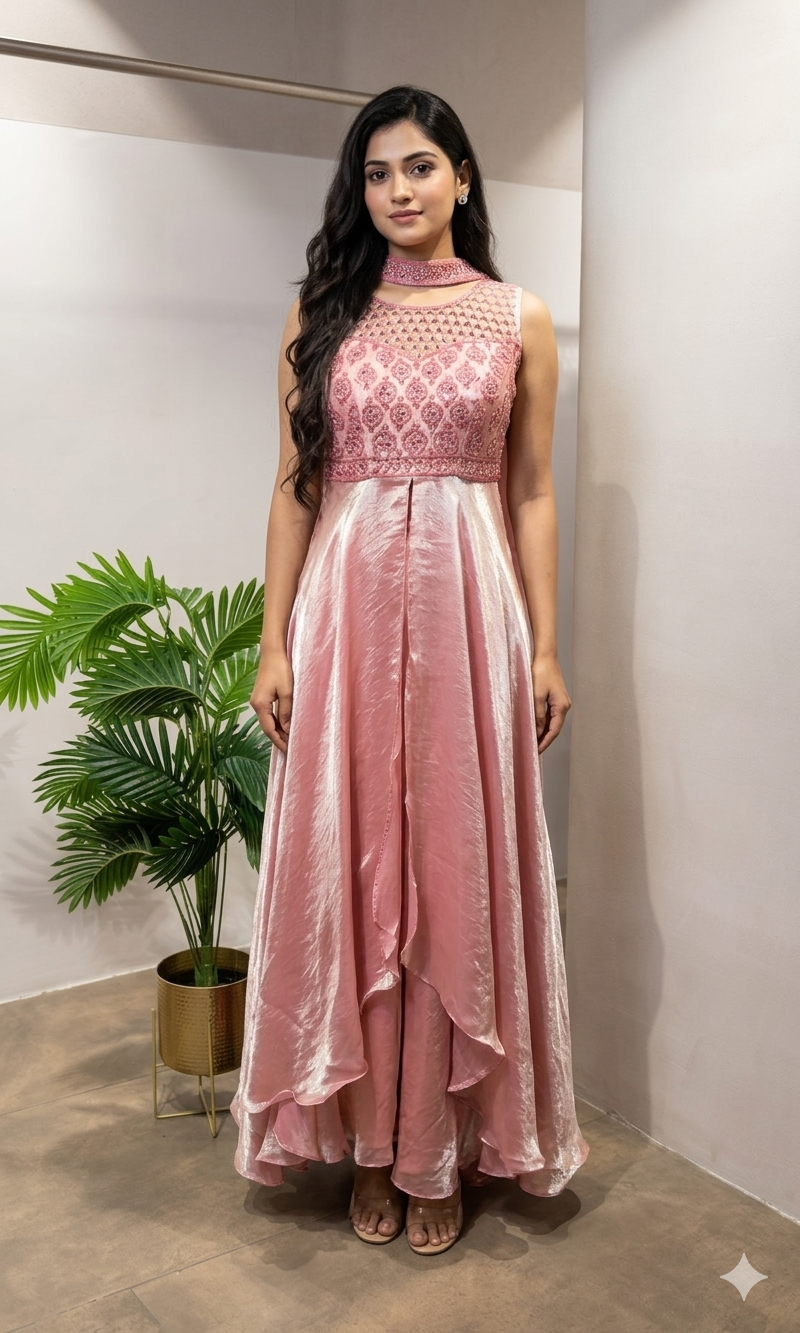 GOLD Shimmer Indo-Western PALAZZO SUIT