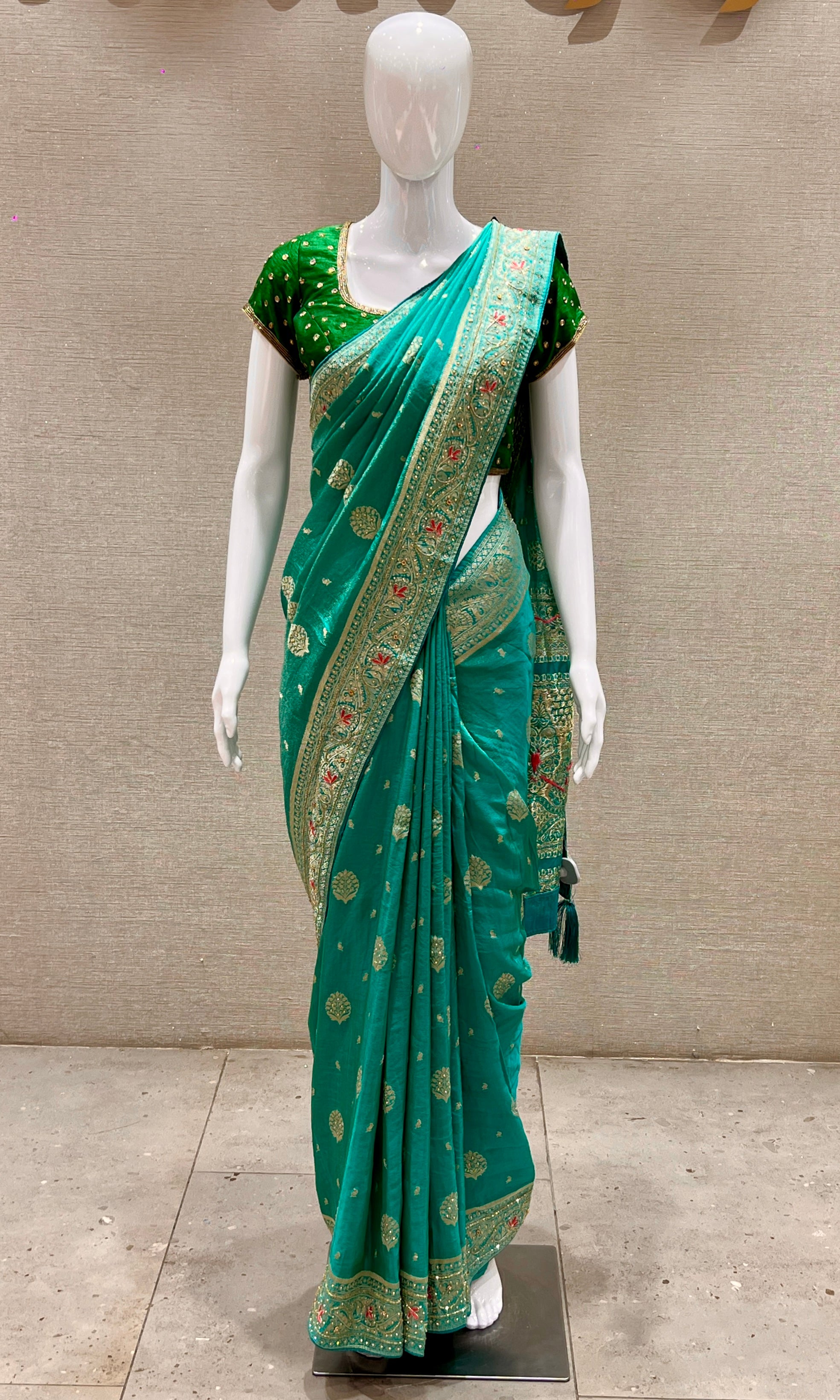 Blue saree