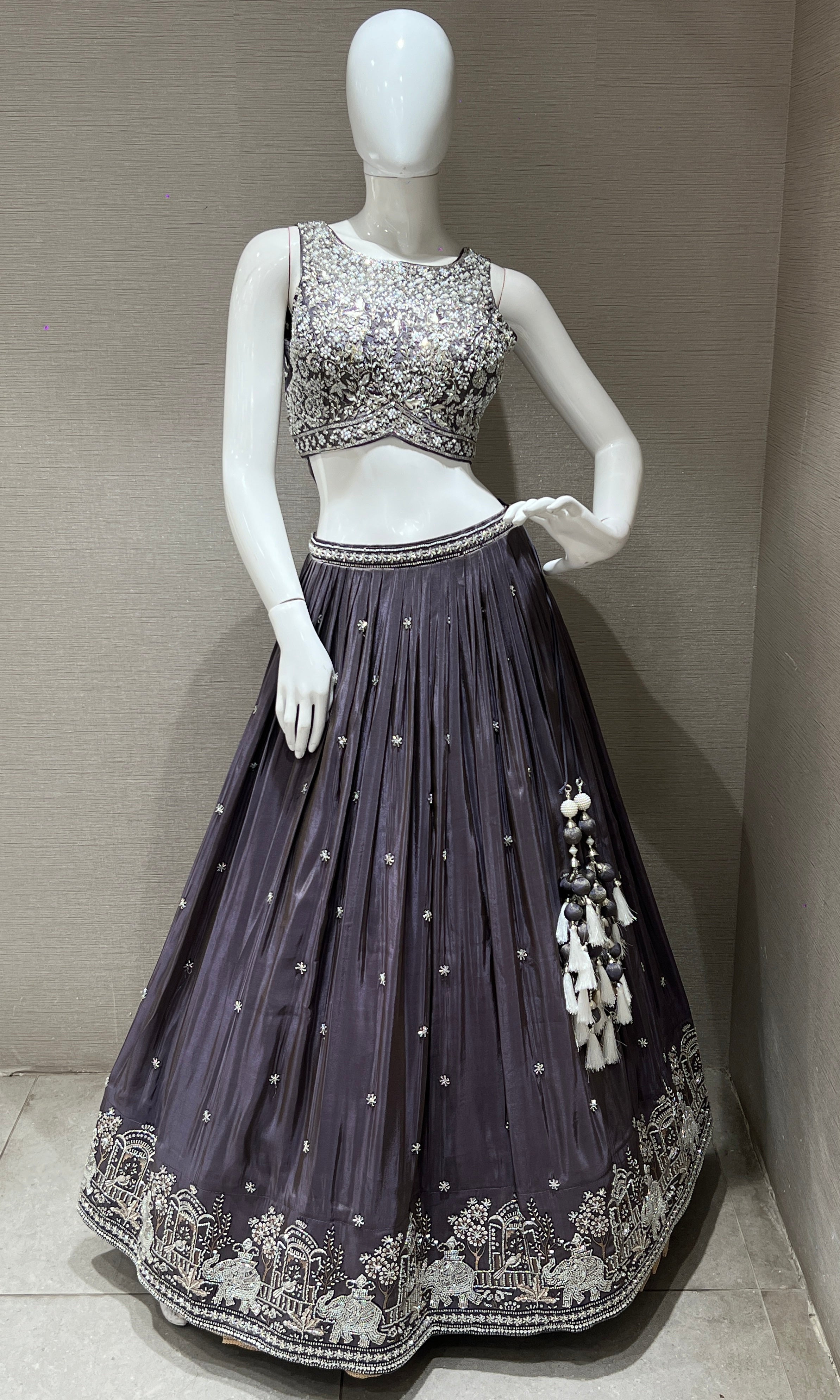 Grey Lehenga