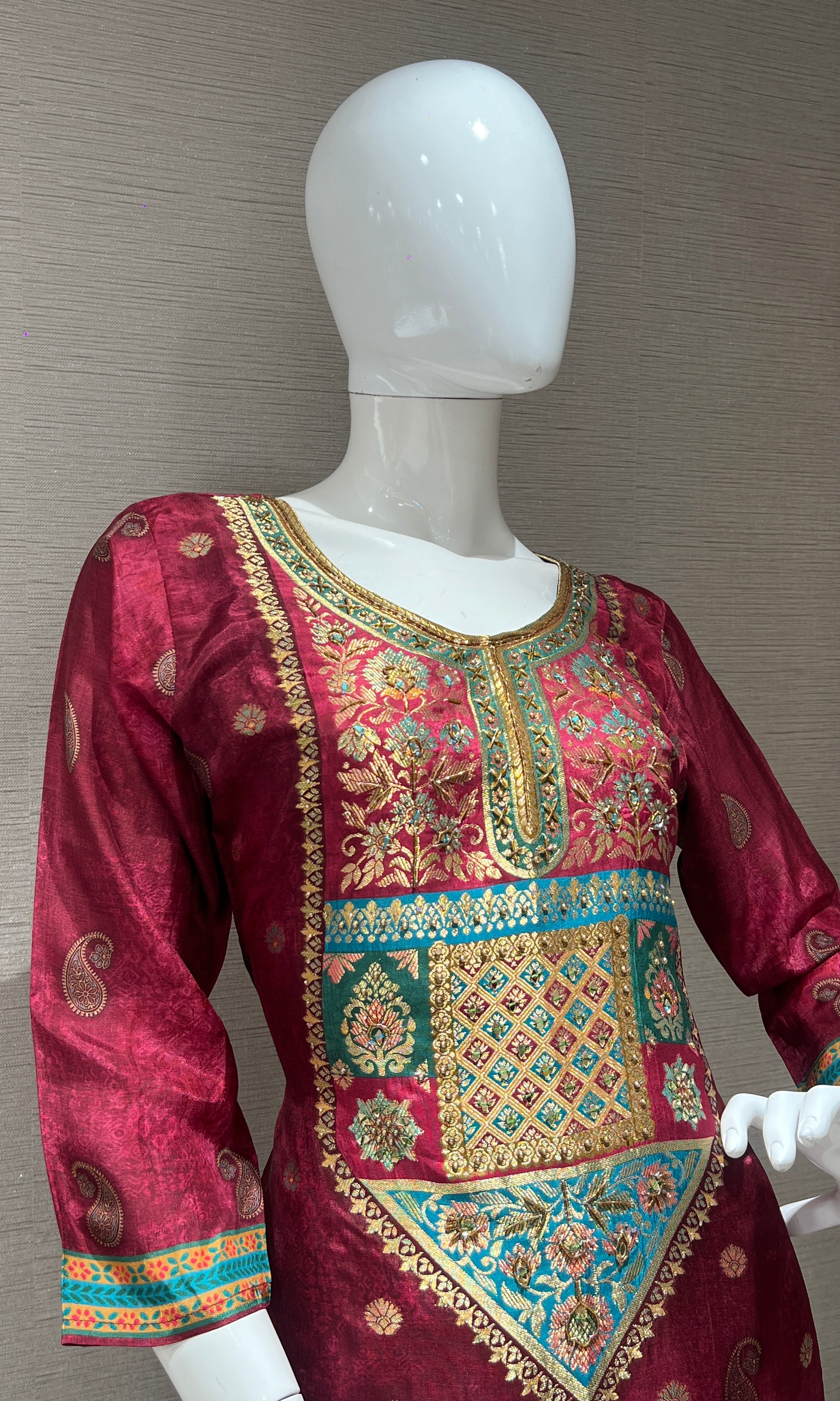 Maroon kurta set